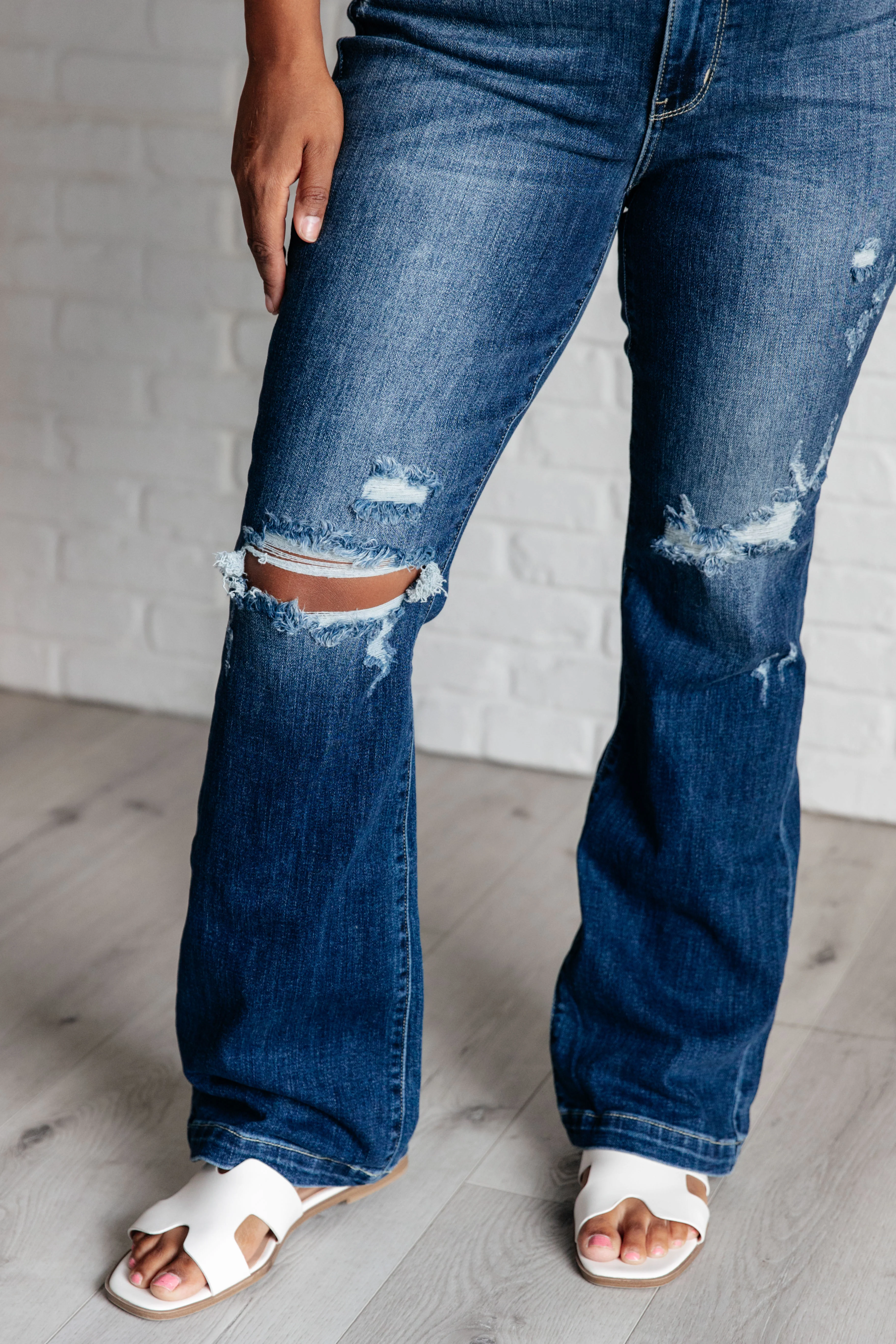 Mila Mid Rise Distressed Bootcut Jeans - 7/31/2024 - Image 5
