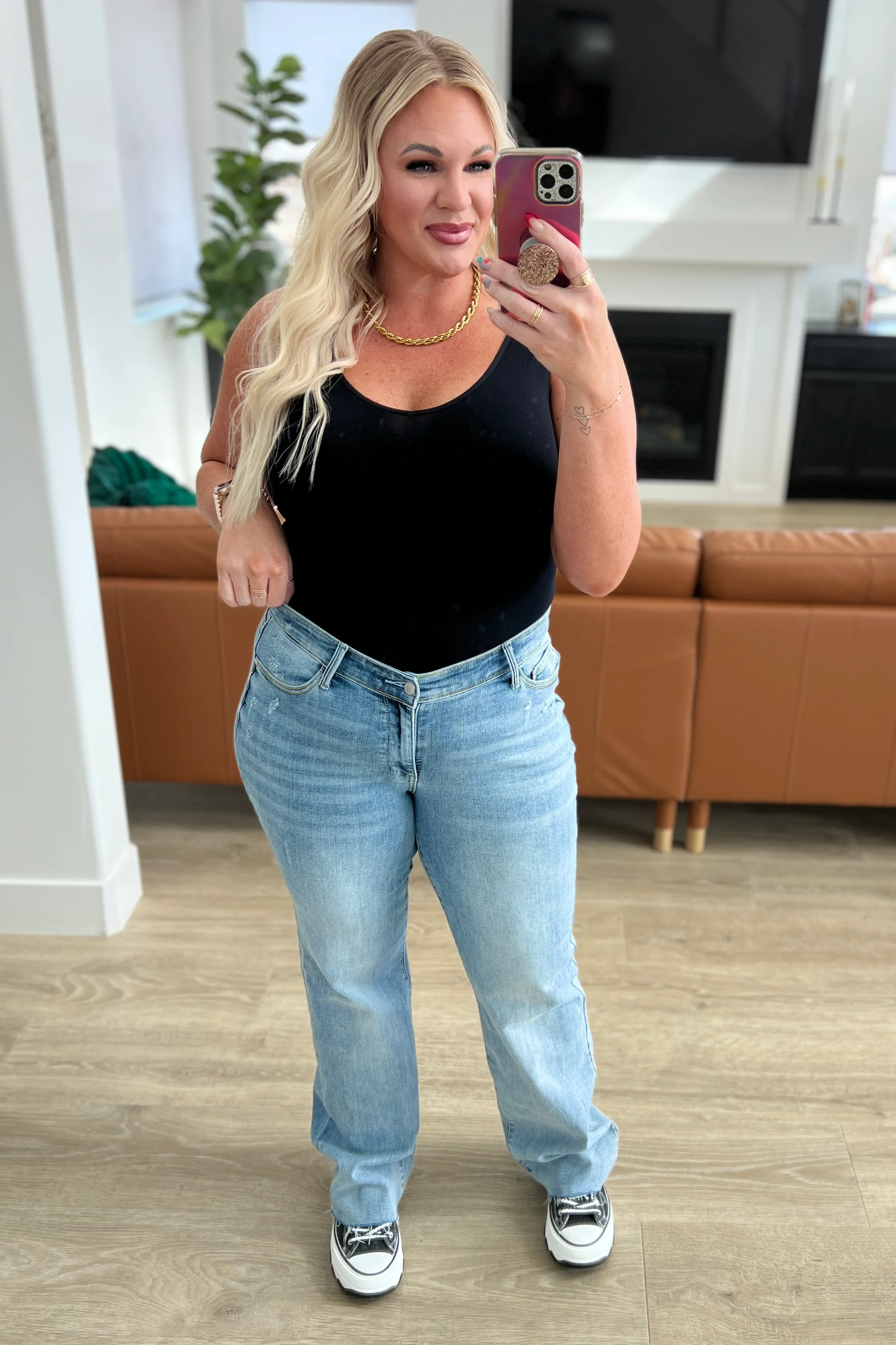 Mildred High Rise V Front Waistband Straight Jeans - 2/14/2024 - Image 12