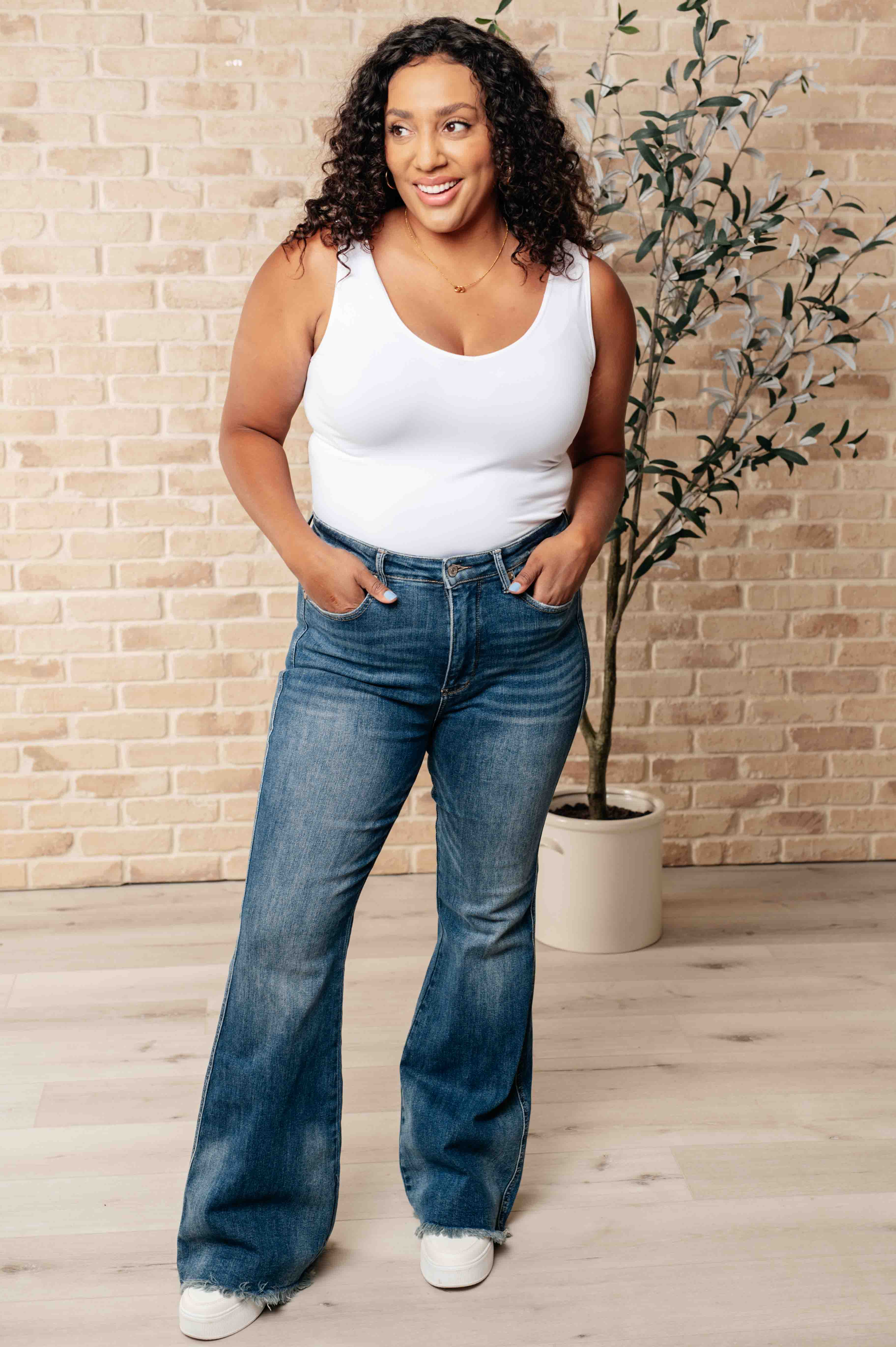 Miley High Waist Control Top Frayed Hem Flare Jeans - 6/19/2024 - Image 3