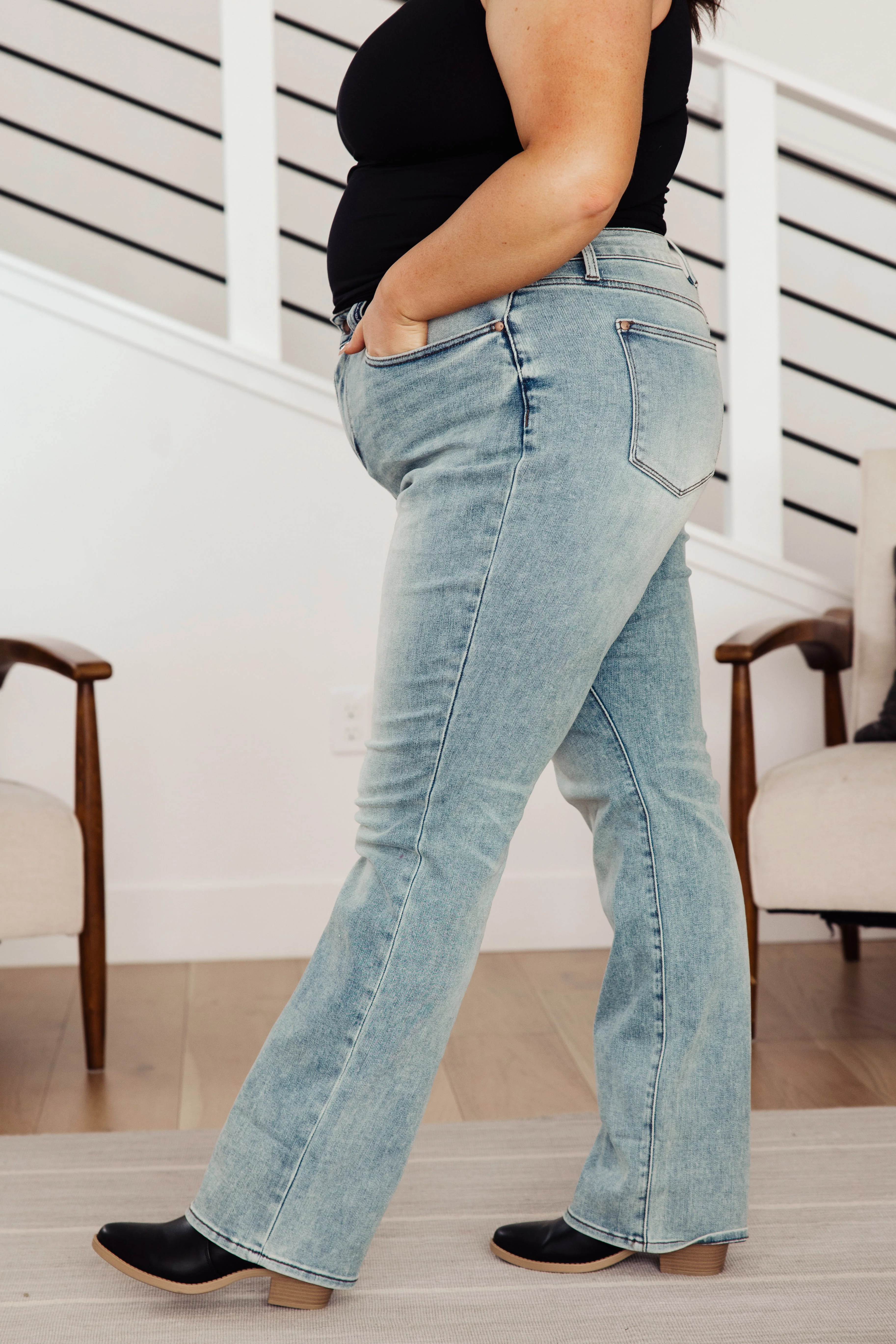 Miranda High Rise Plaid Cuff Vintage Straight Jeans - 6/28/2023 - Image 4