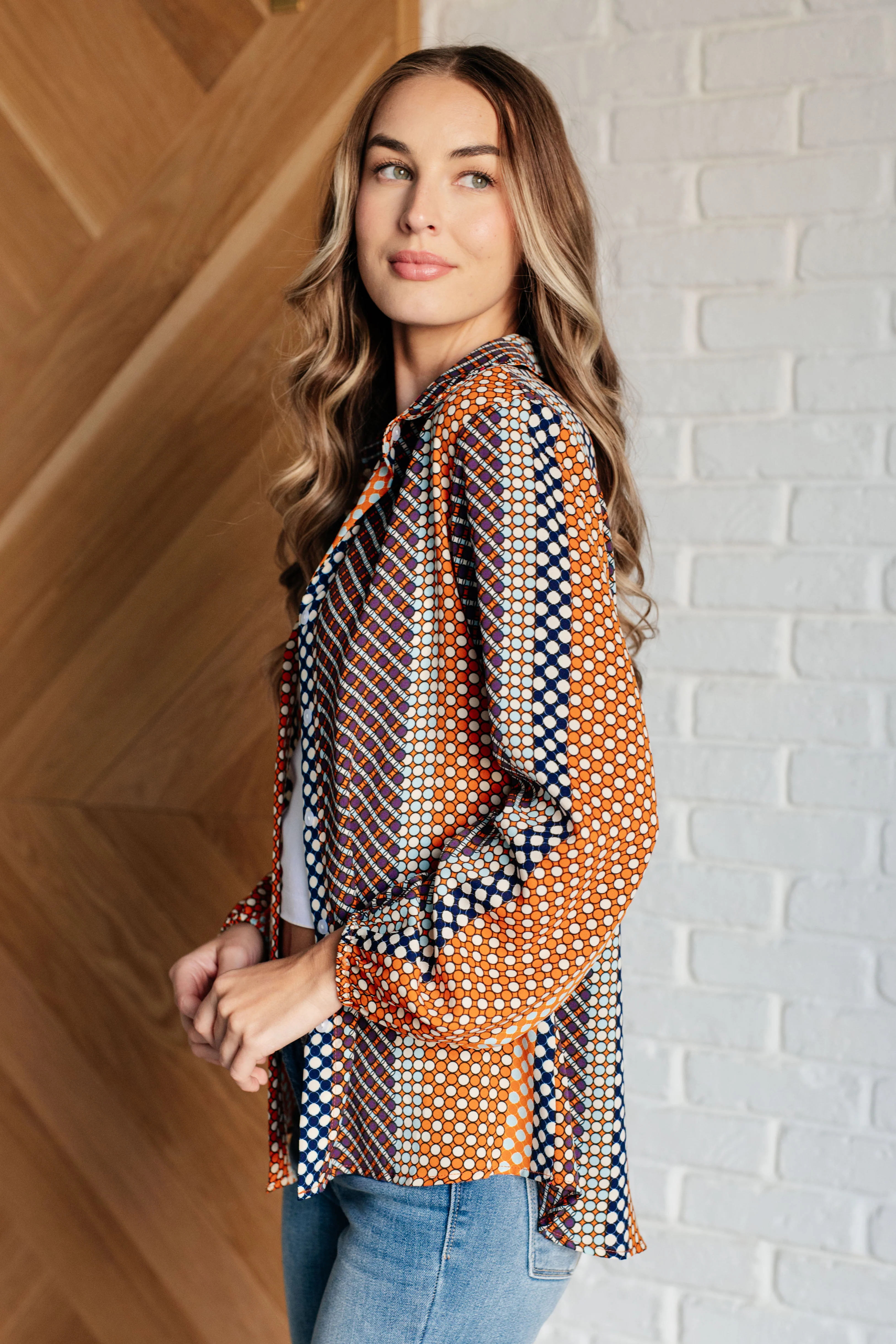 Moderately Mod Polka Dot Button Up Top - 9/8/2025 - Image 6