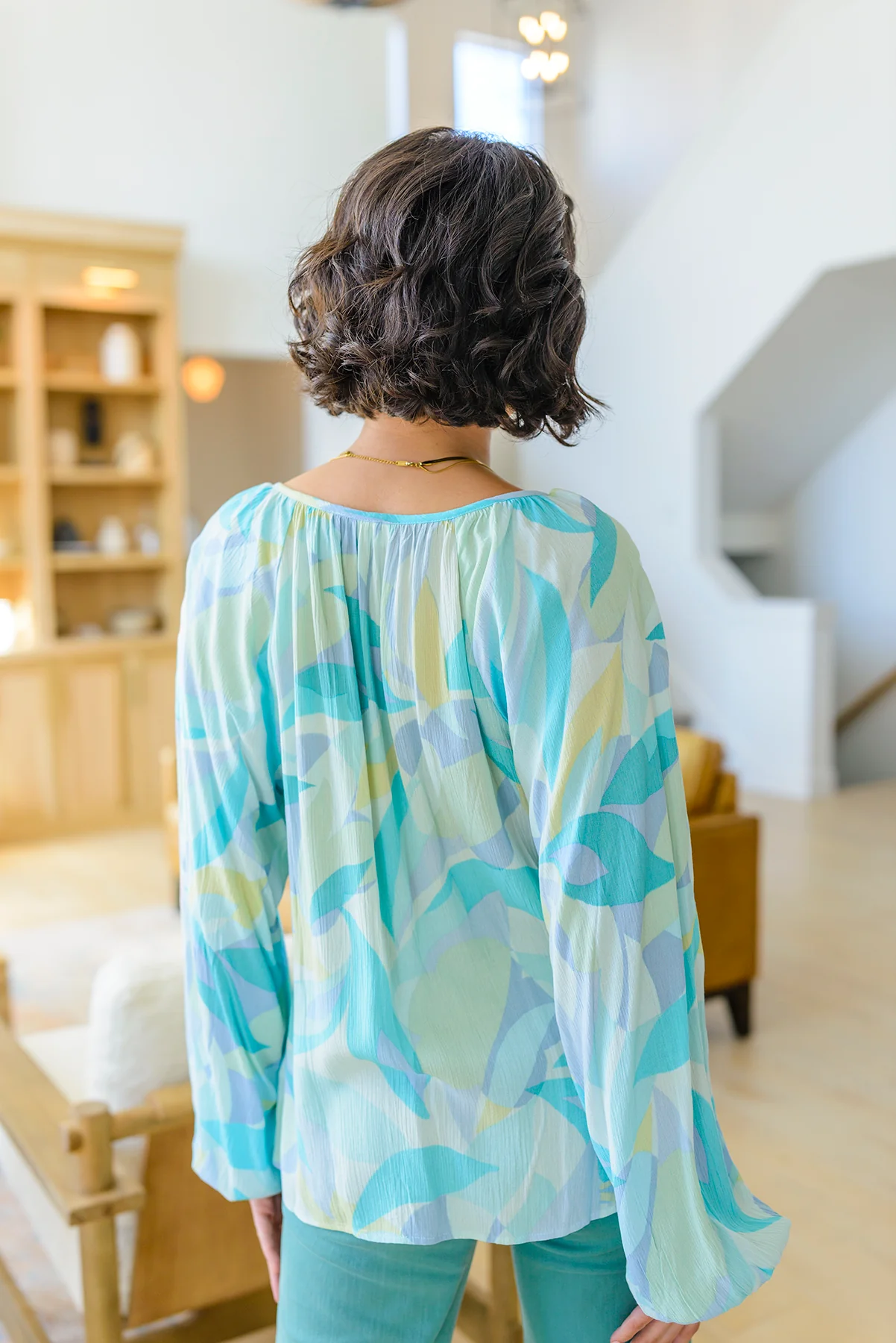 Modern Art V-Neck Blouse - 4/4/2023 - Image 7