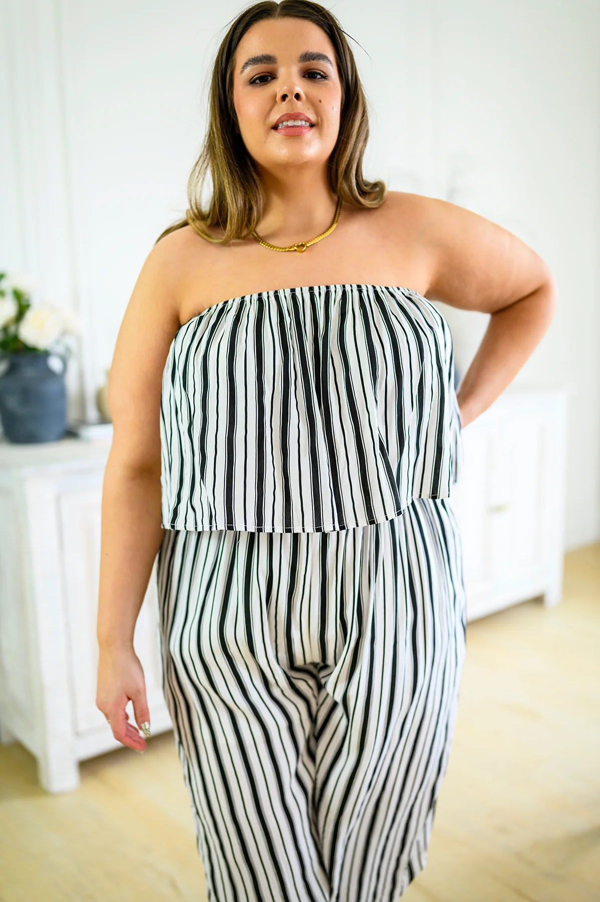 Modern Stripes Sleeveless Jumpsuit - 4/28/2022 - Image 11