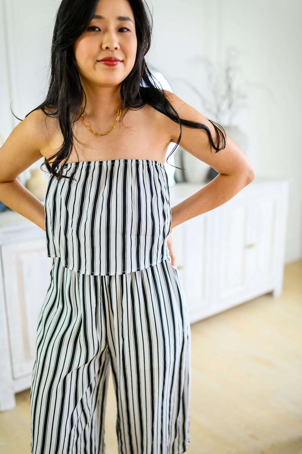 Modern Stripes Sleeveless Jumpsuit - 4/28/2022 - Image 5