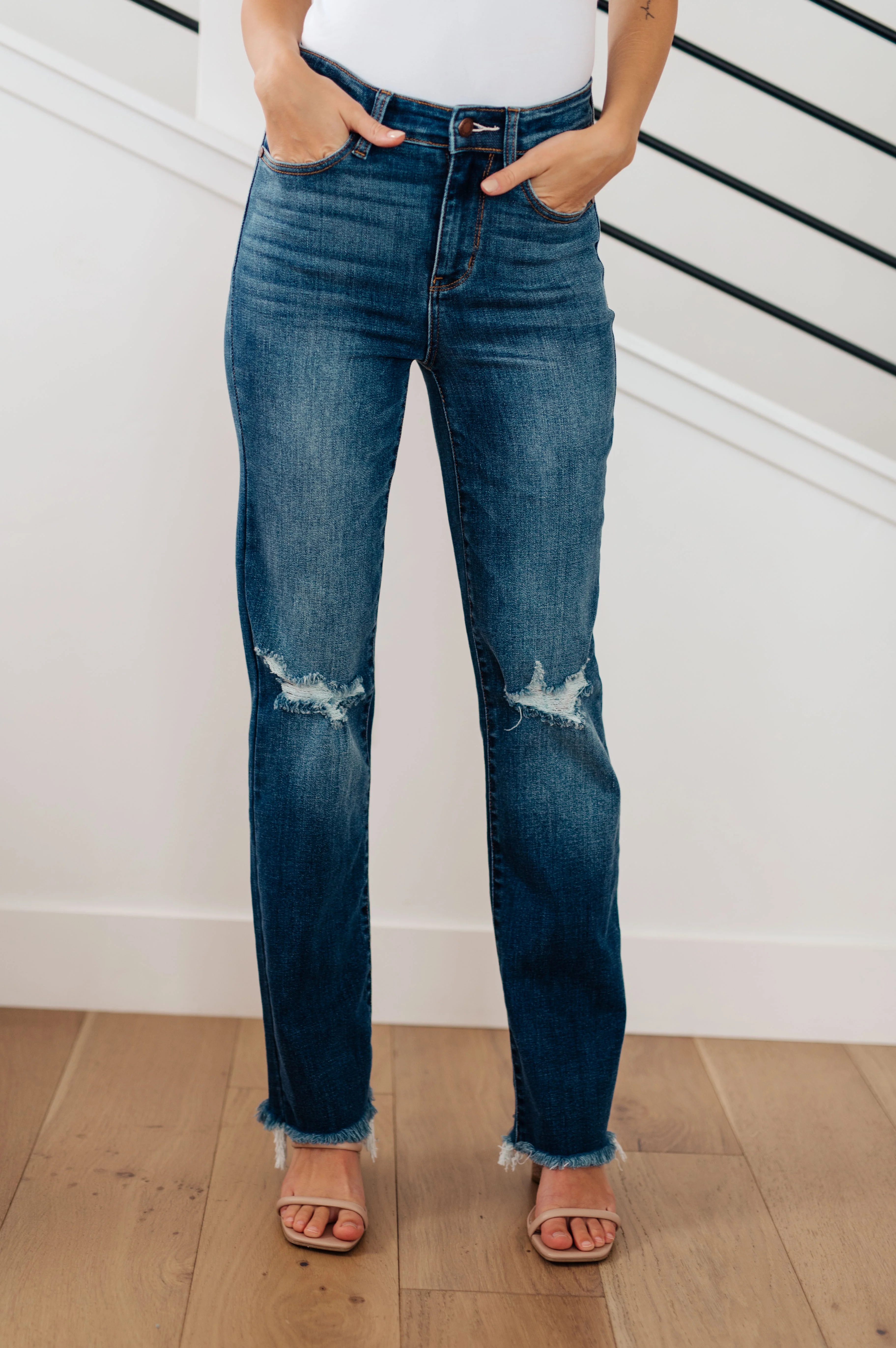 Morgan High Rise Distressed Straight Jeans - 9/27/2023 - Image 3
