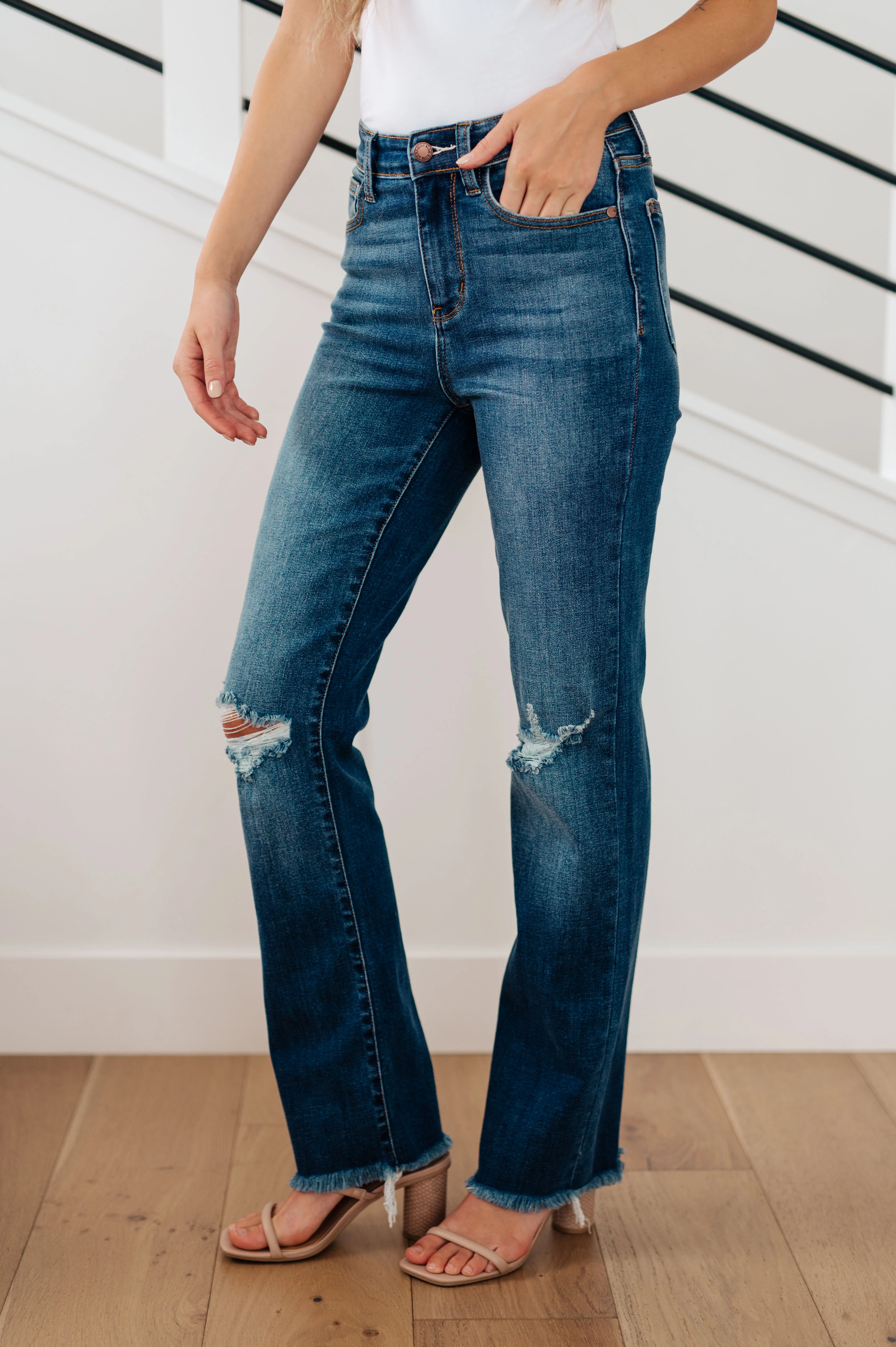 Morgan High Rise Distressed Straight Jeans - 9/27/2023 - Image 5