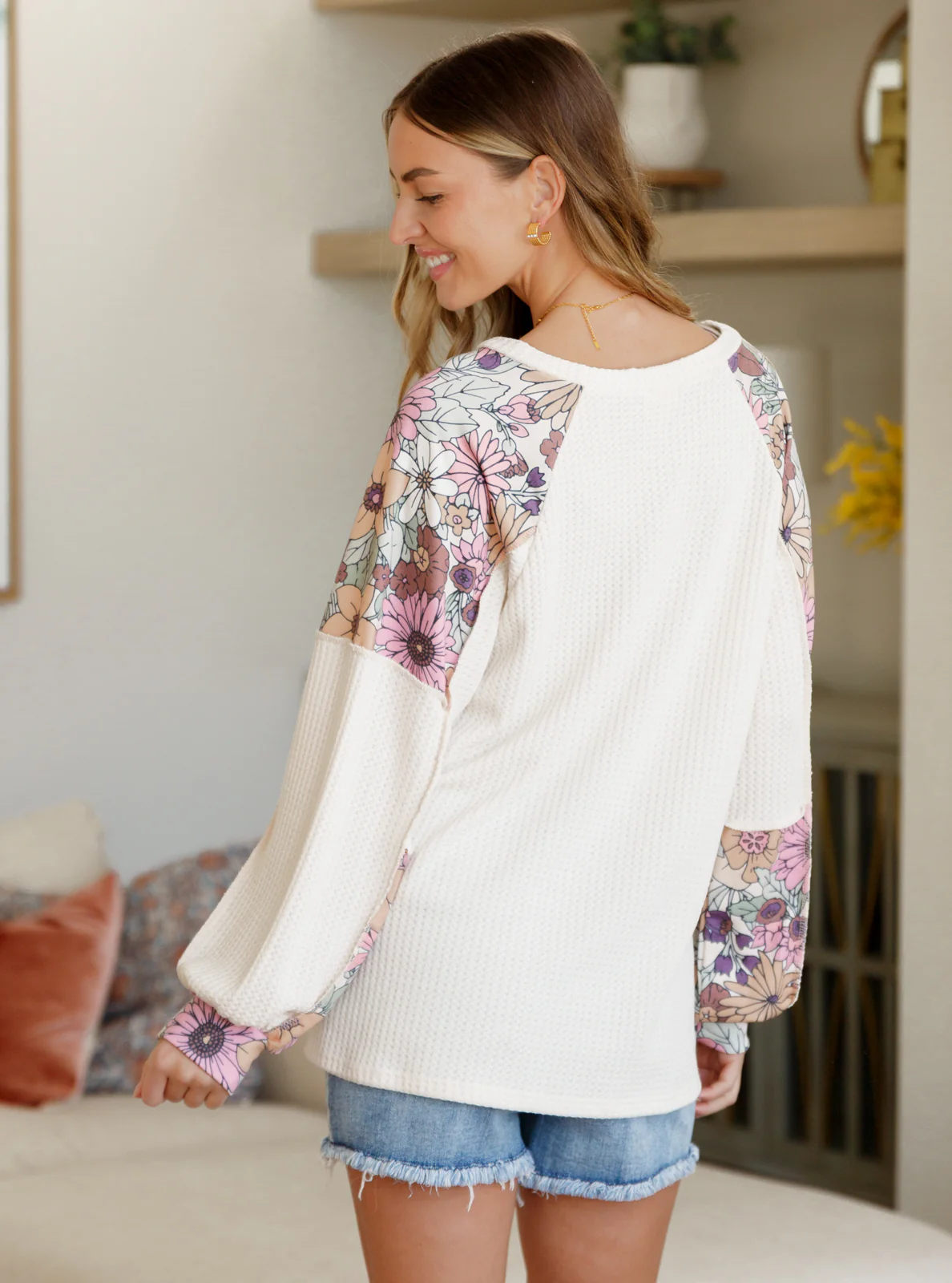 Mountain Side Waffle Knit Long Sleeve Top - 2/8/2024 - Image 13