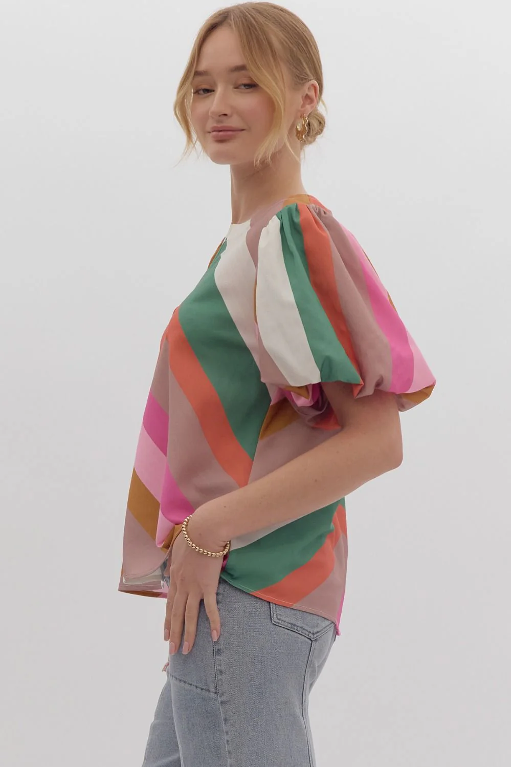 Multi Strive Balloon Sleeve Top - Image 3
