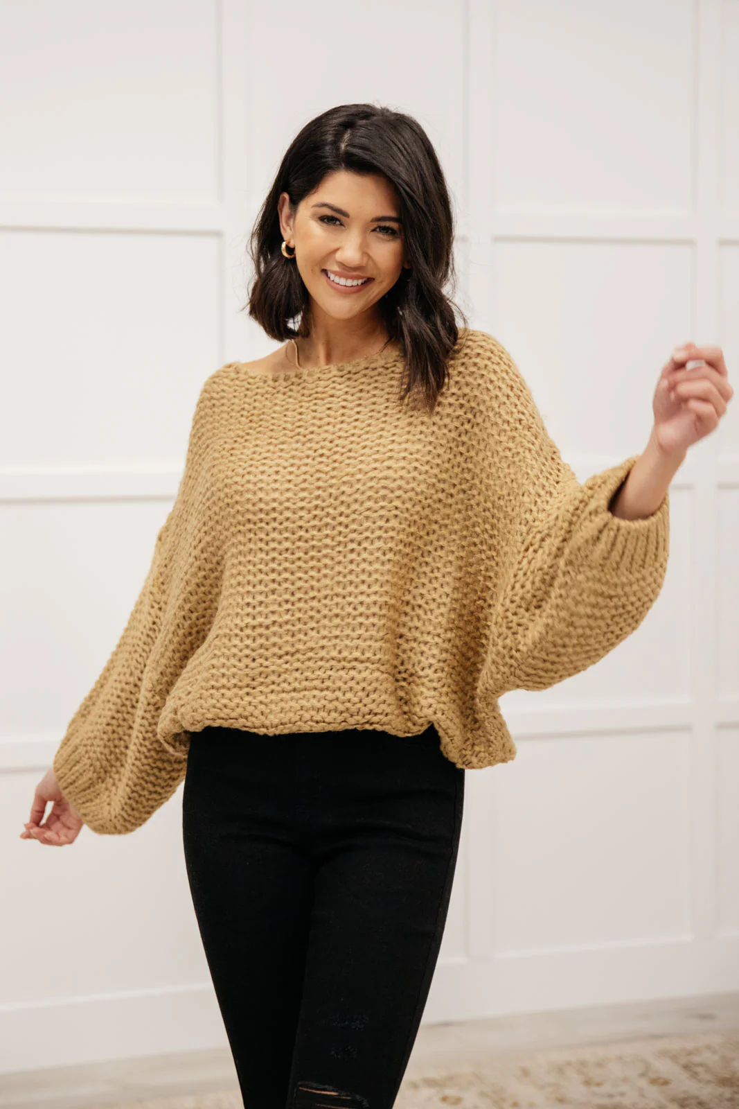 Natural Beauty Knit Sweater in Taupe - 11/11/2021