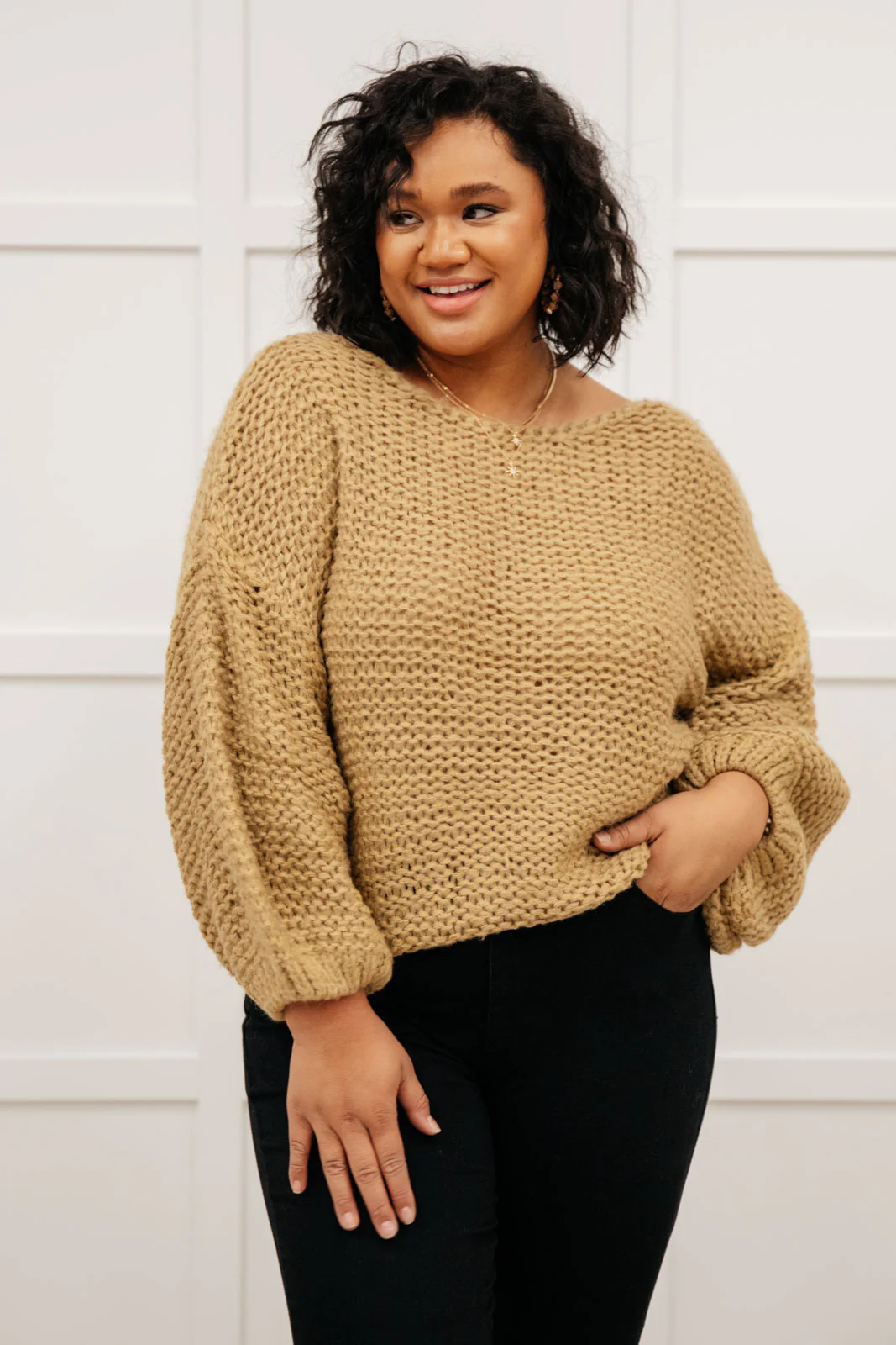 Natural Beauty Knit Sweater in Taupe - 11/11/2021 - Image 2