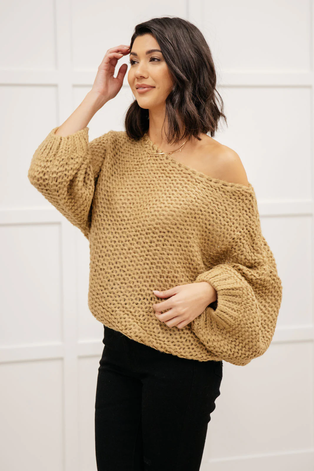 Natural Beauty Knit Sweater in Taupe - 11/11/2021 - Image 4
