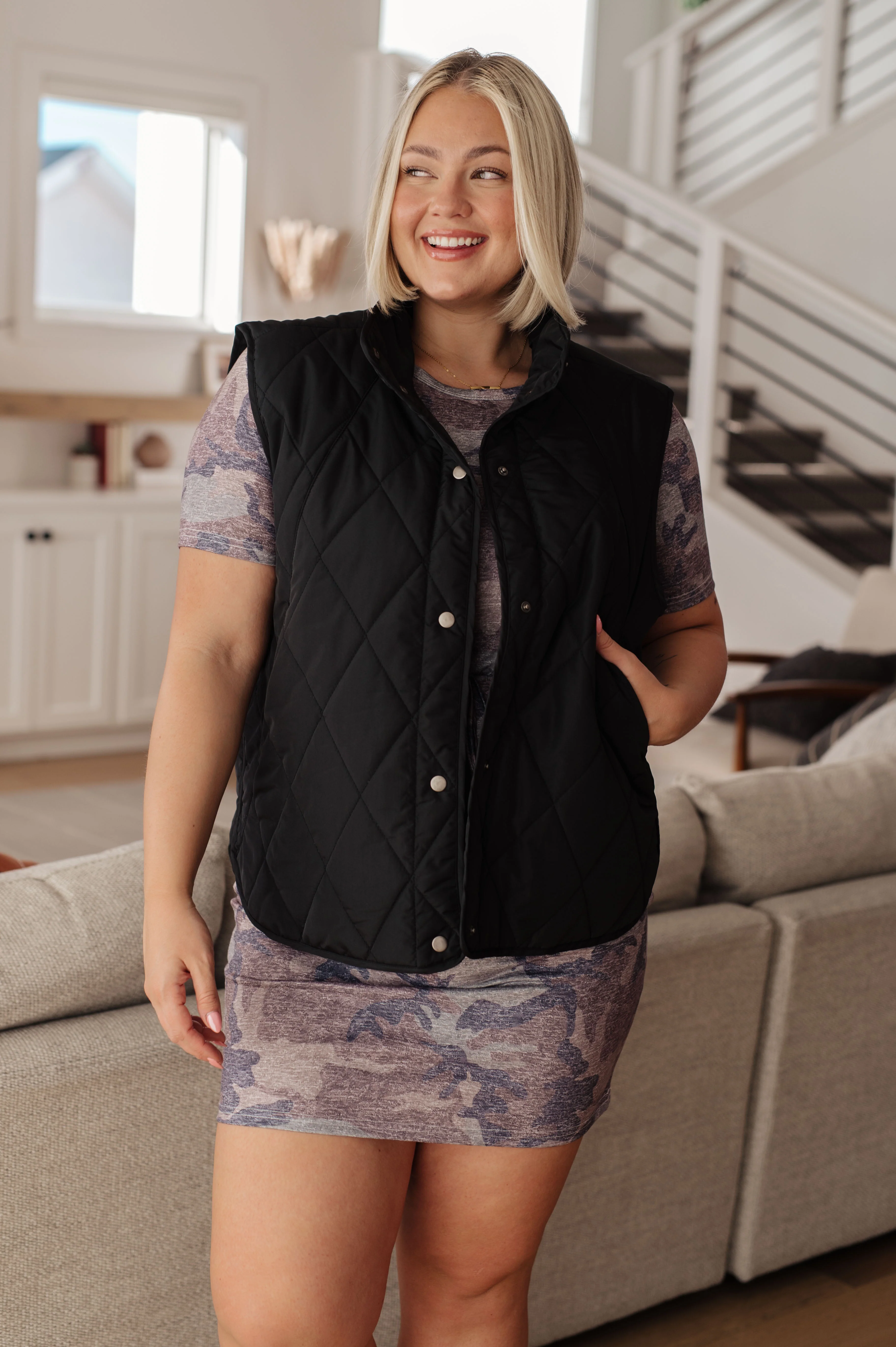Neither Here Nor There Puffer Vest in Black - 11/9/2023 - Image 6