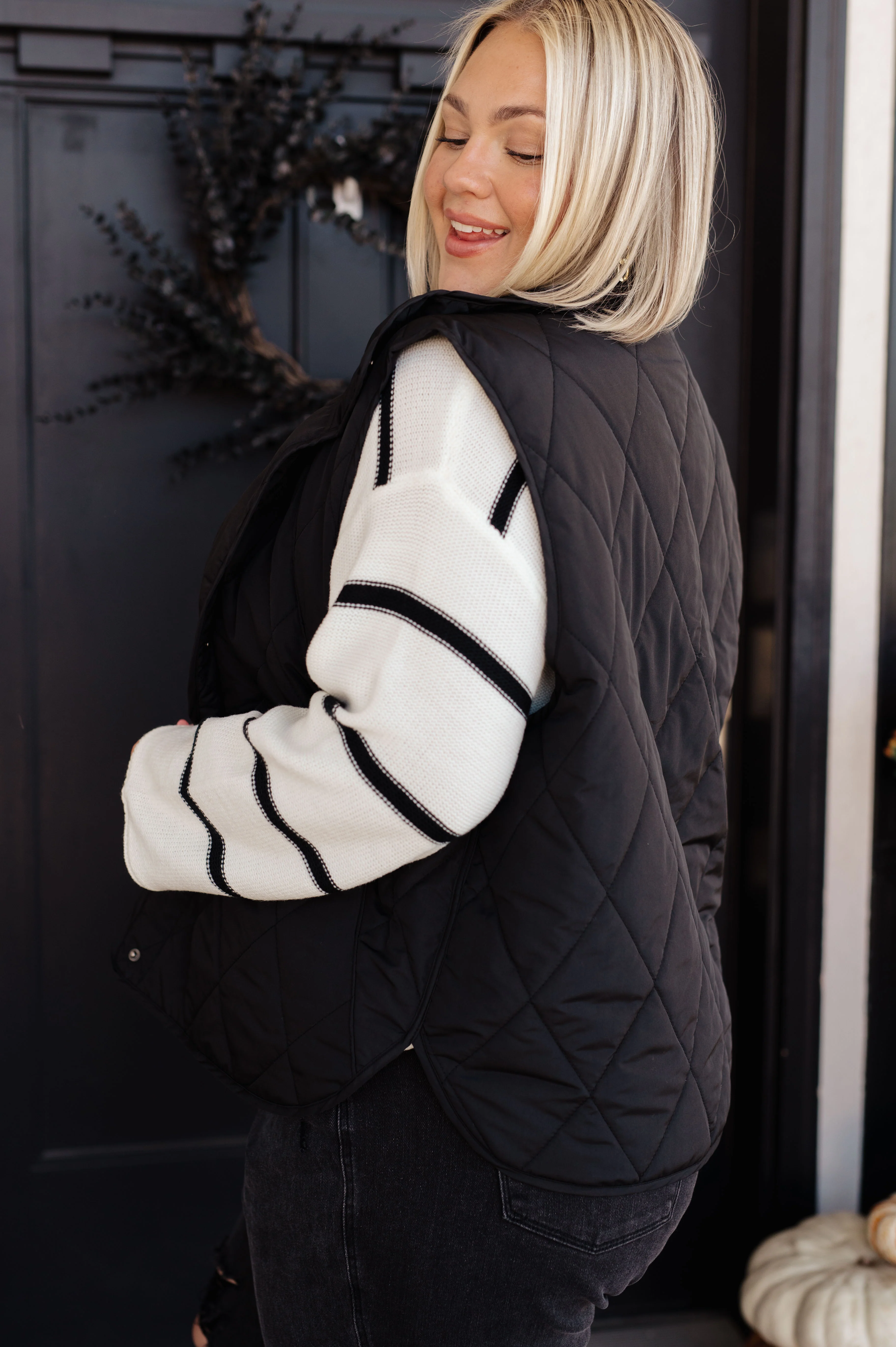 Neither Here Nor There Puffer Vest in Black - 11/9/2023 - Image 7