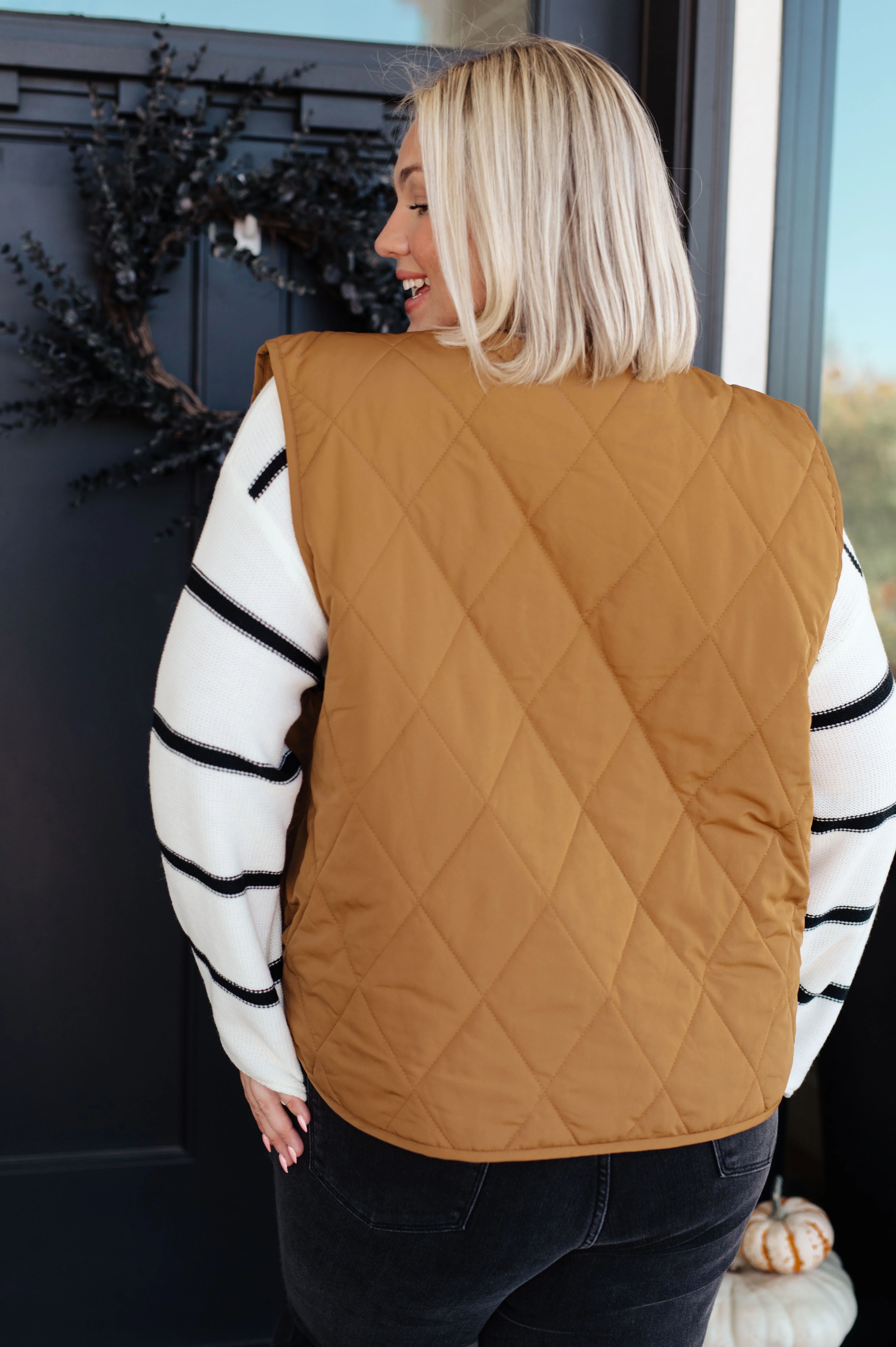 Neither Here Nor There Puffer Vest in Camel - 11/9/2023 - Image 8