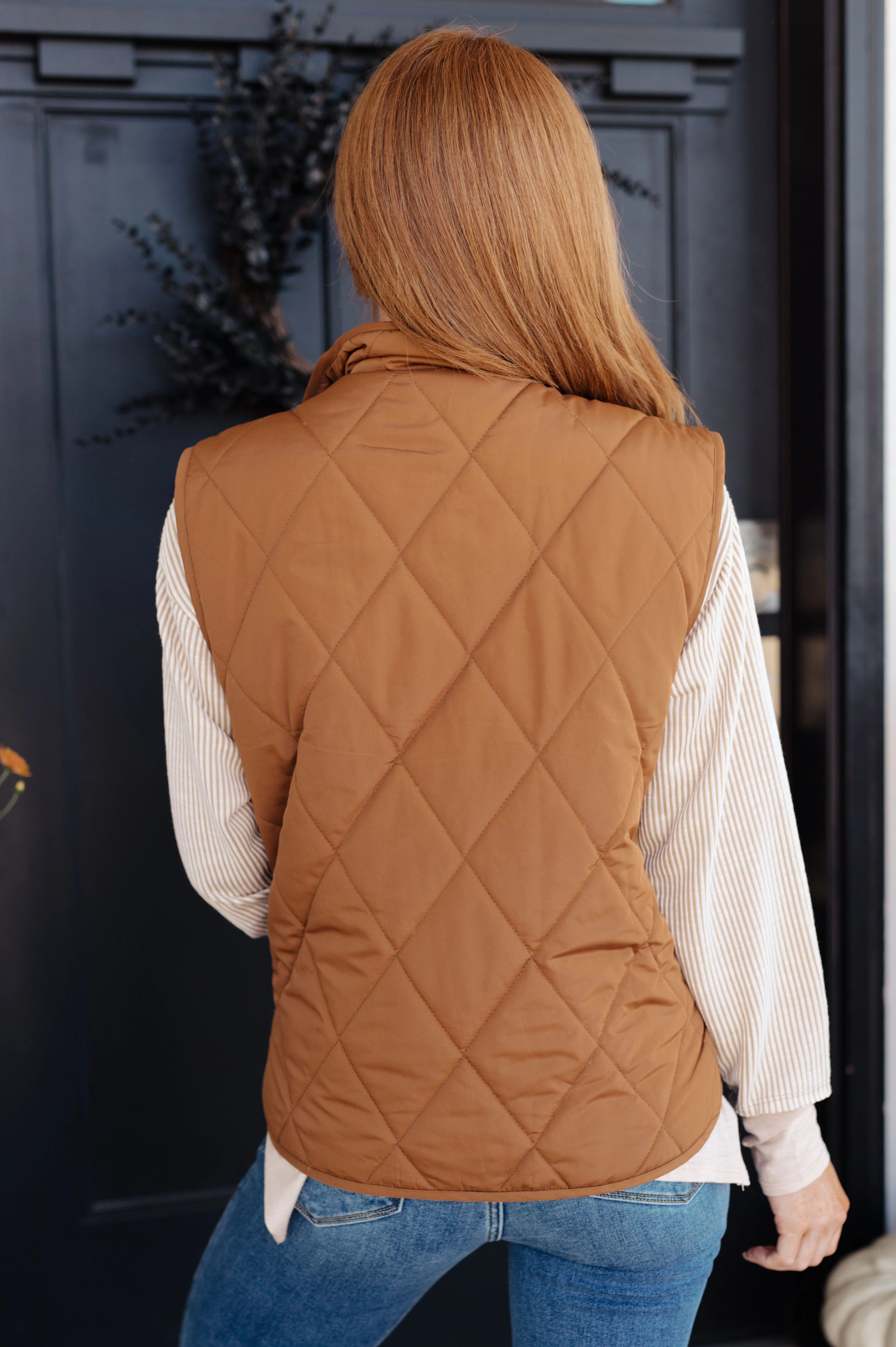 Neither Here Nor There Puffer Vest in Camel - 11/9/2023 - Image 9