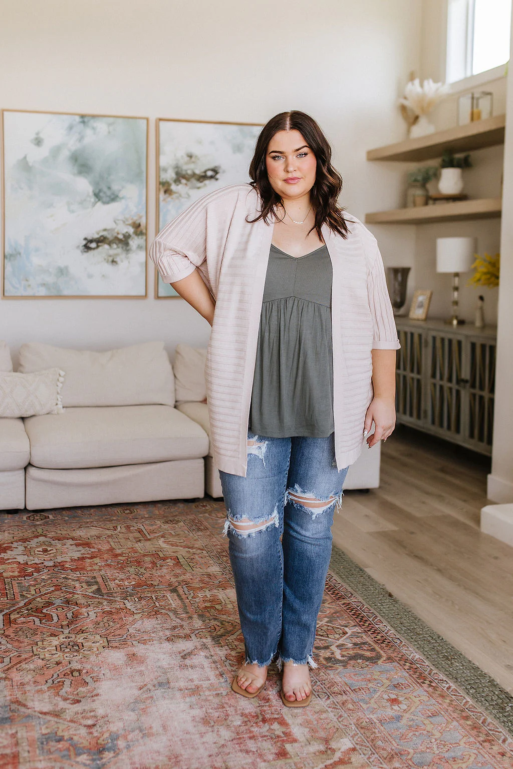 Never Not Loving V-Neck Cami in Gray Green - 6/16/2023 - Image 13