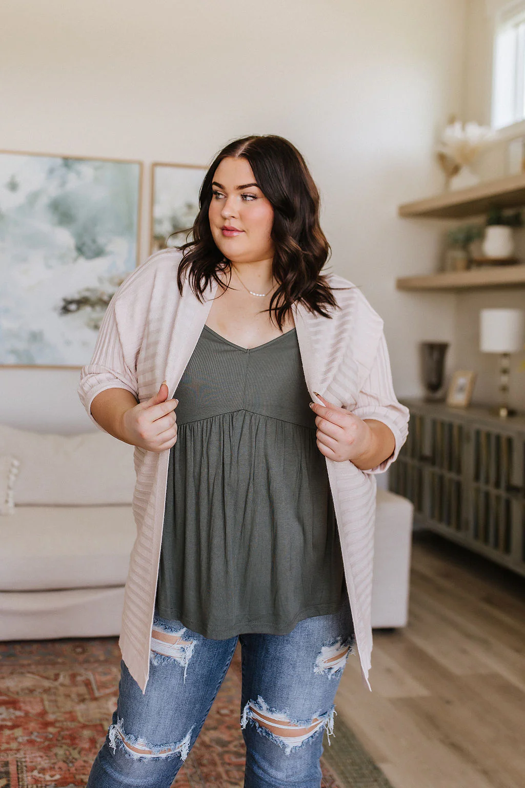 Never Not Loving V-Neck Cami in Gray Green - 6/16/2023 - Image 9