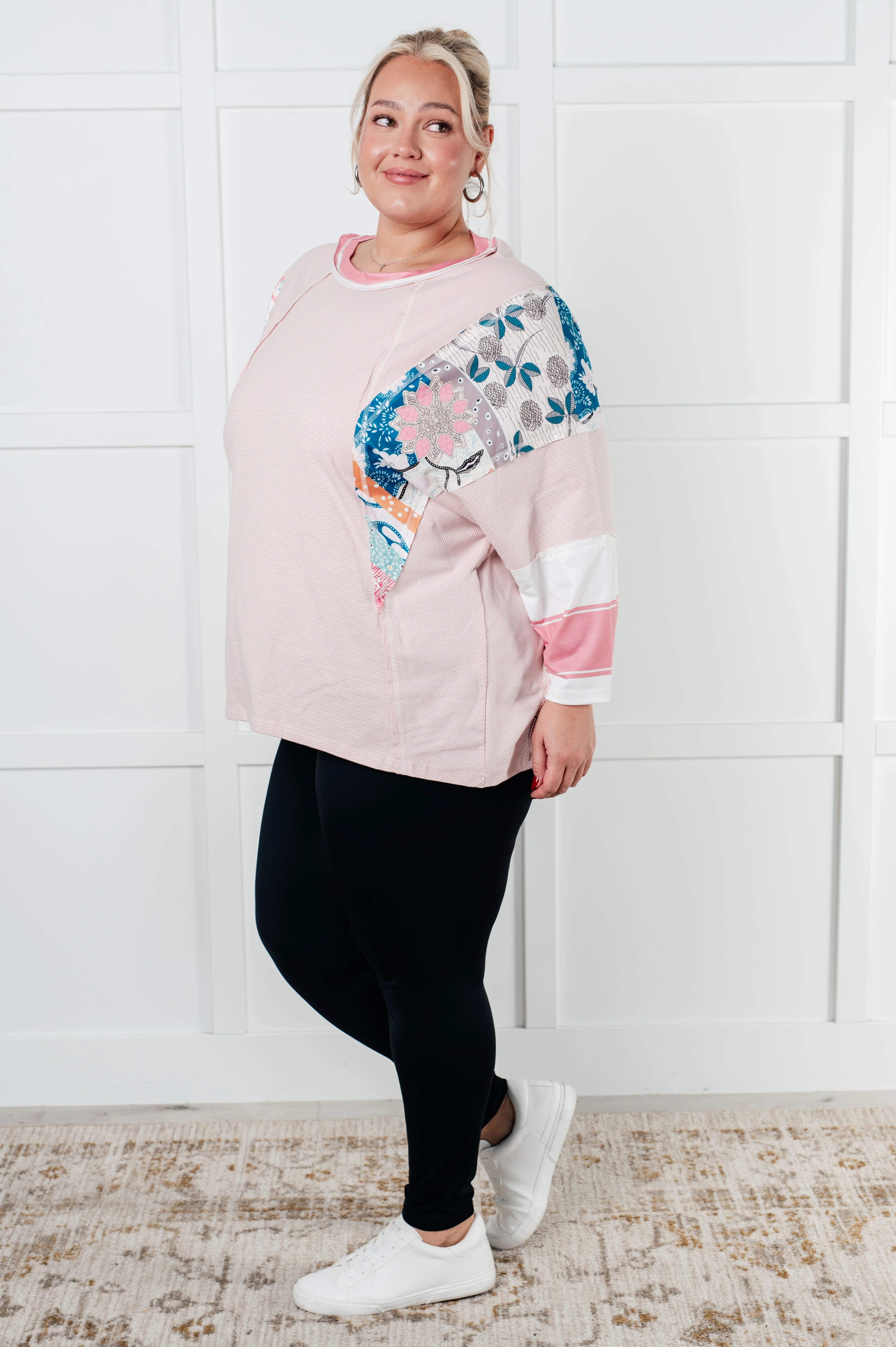 New Chapter Floral Color Block Patchwork Top - 12/10/2024 - Image 4