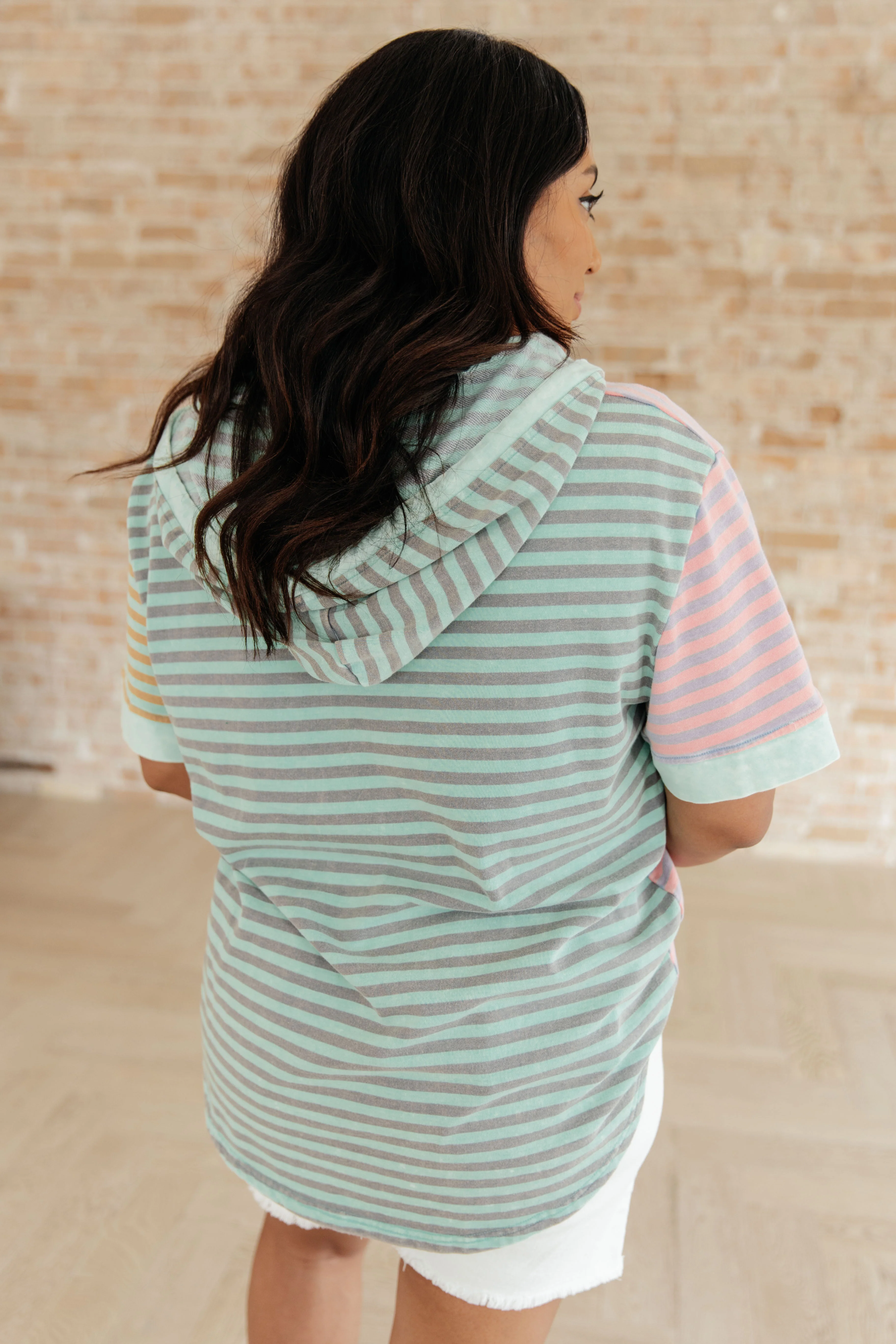 New Light Color Block Striped Hoodie - 2/26/2024 - Image 9