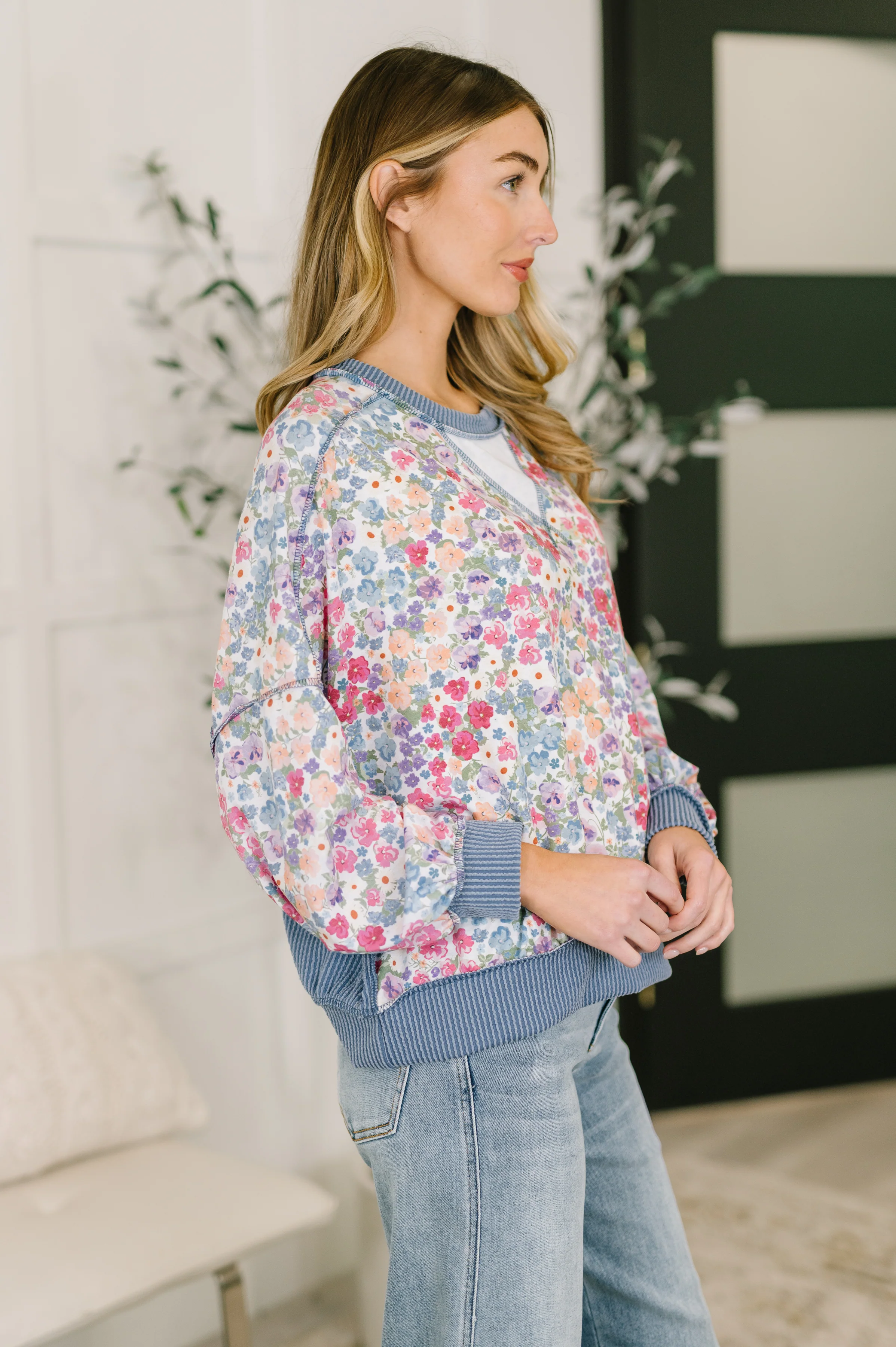 New Opportunities Drop Shoulder Floral Pullover - 3/10/2026 NEW - Image 5