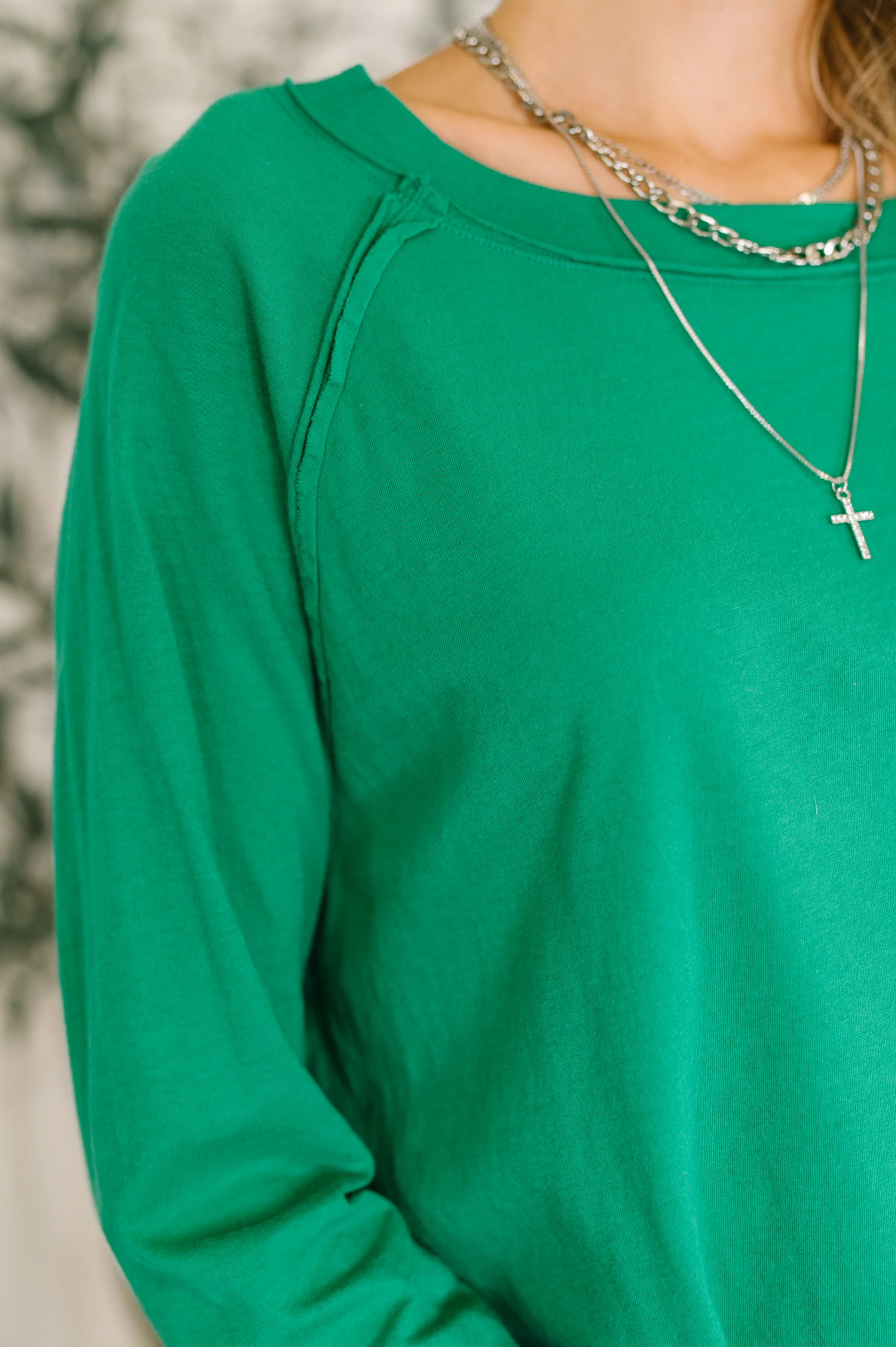 Nice to Each Other Raglan Sleeve Top in Kelly Green - 12/3/2025 - Image 2