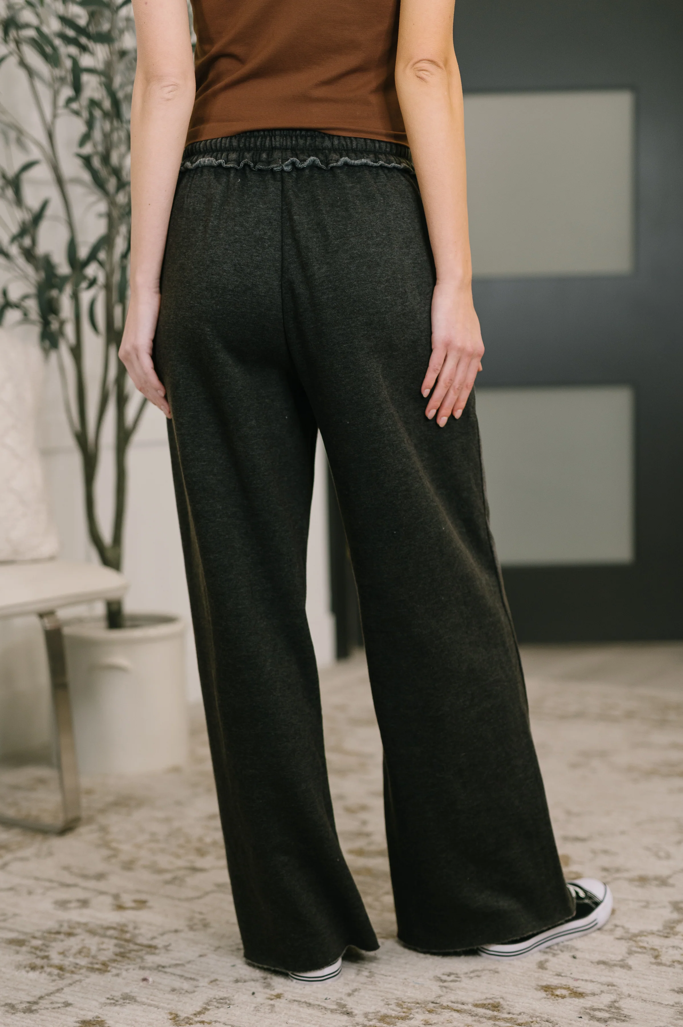 Nights Like This High Waist Palazzo Sweats in Ash Black - 2/18/2026 - Image 5