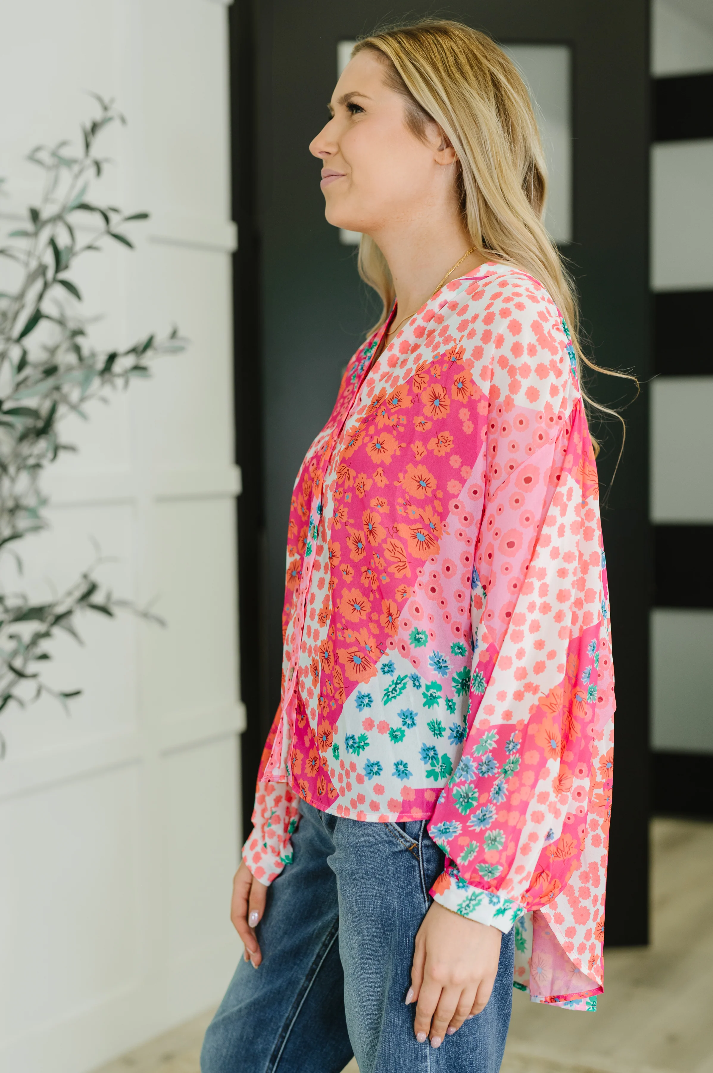 No Hesitation Mixed Print Blouse - 2/26/2026 - Image 4