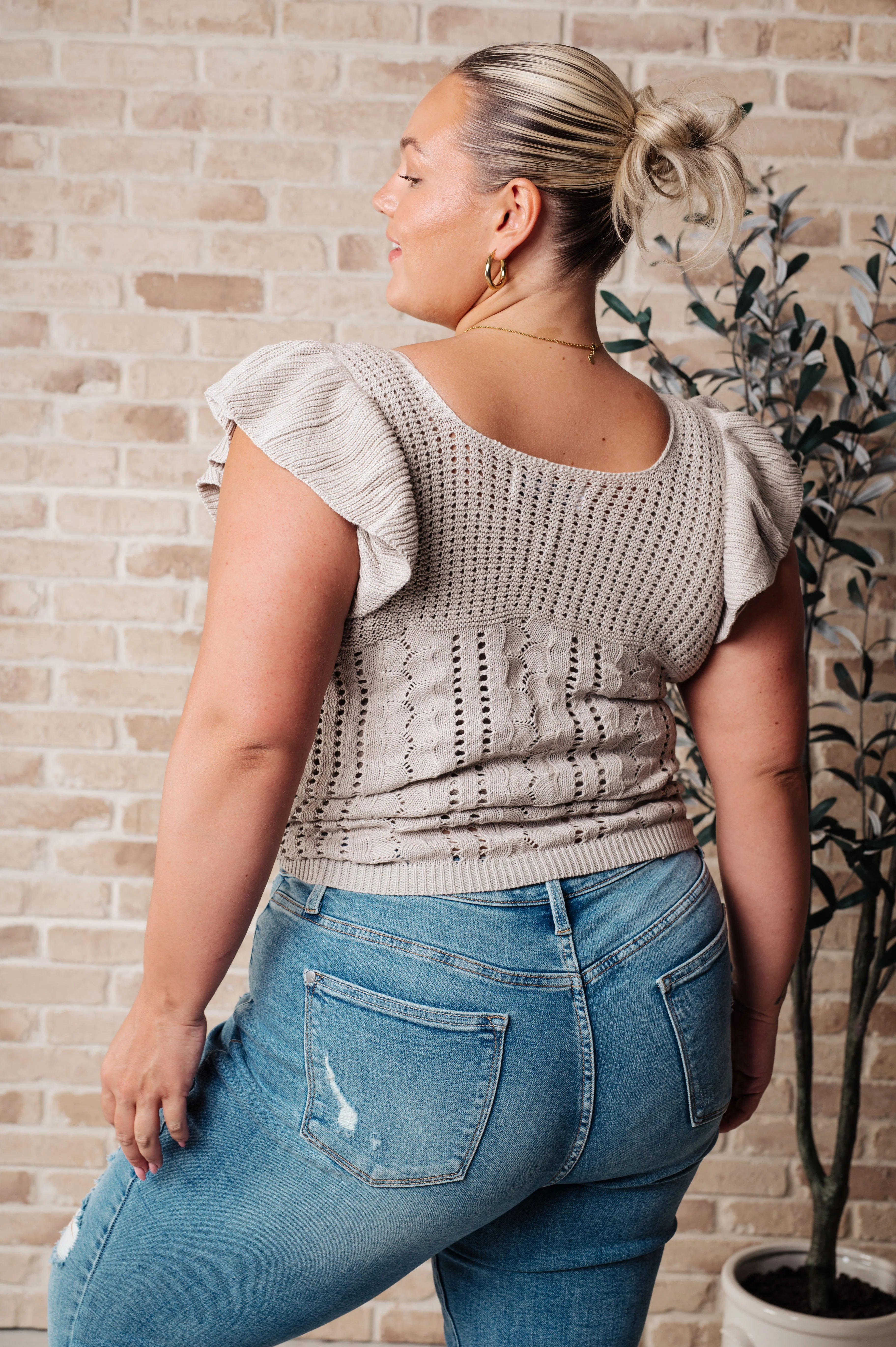 No One Knows Pointelle Knit Top - 6/11/2026 - Image 6