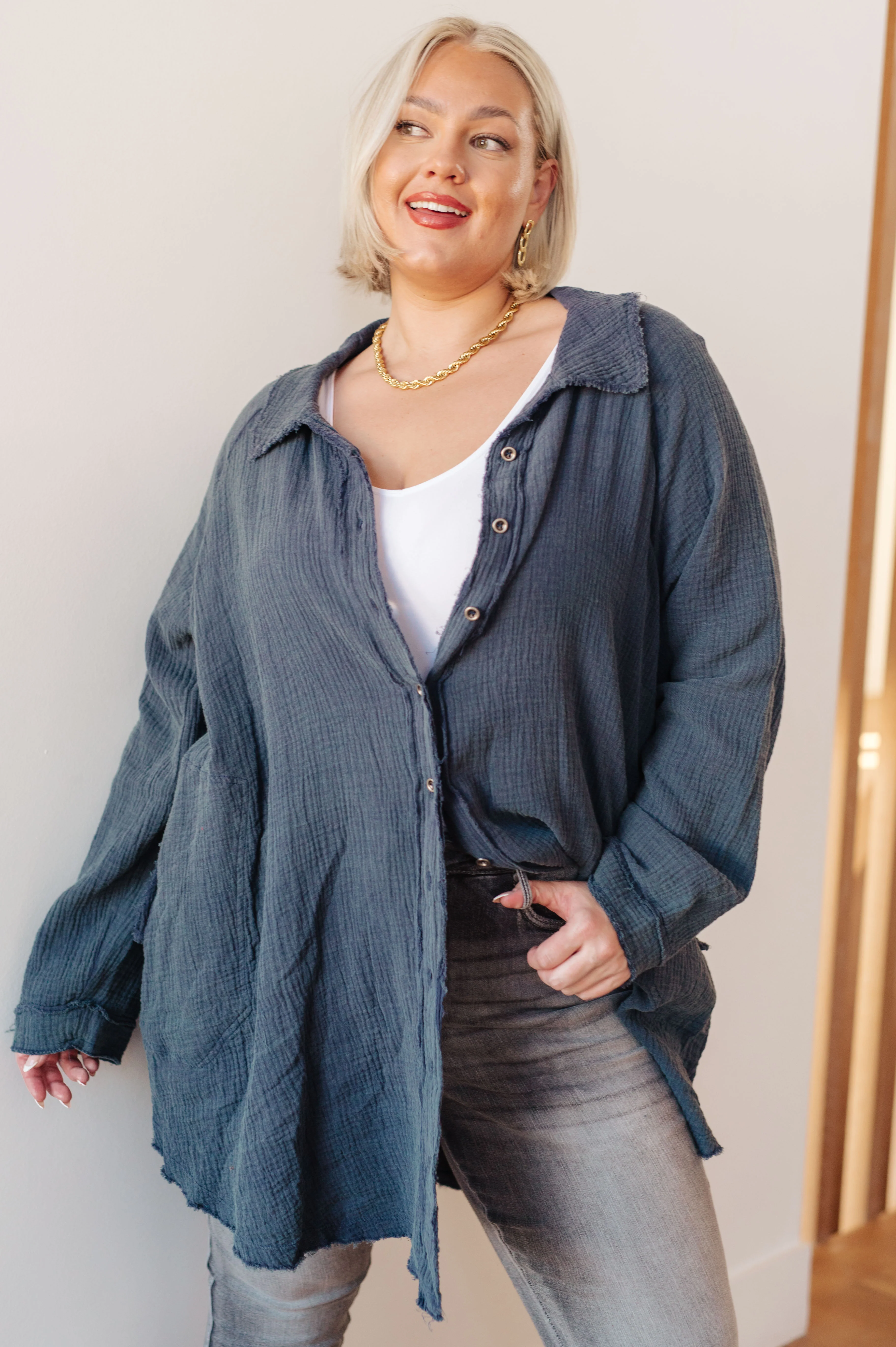 No Trepidation Mineral Wash Shirt Dress - 1/12/2024 - Image 6