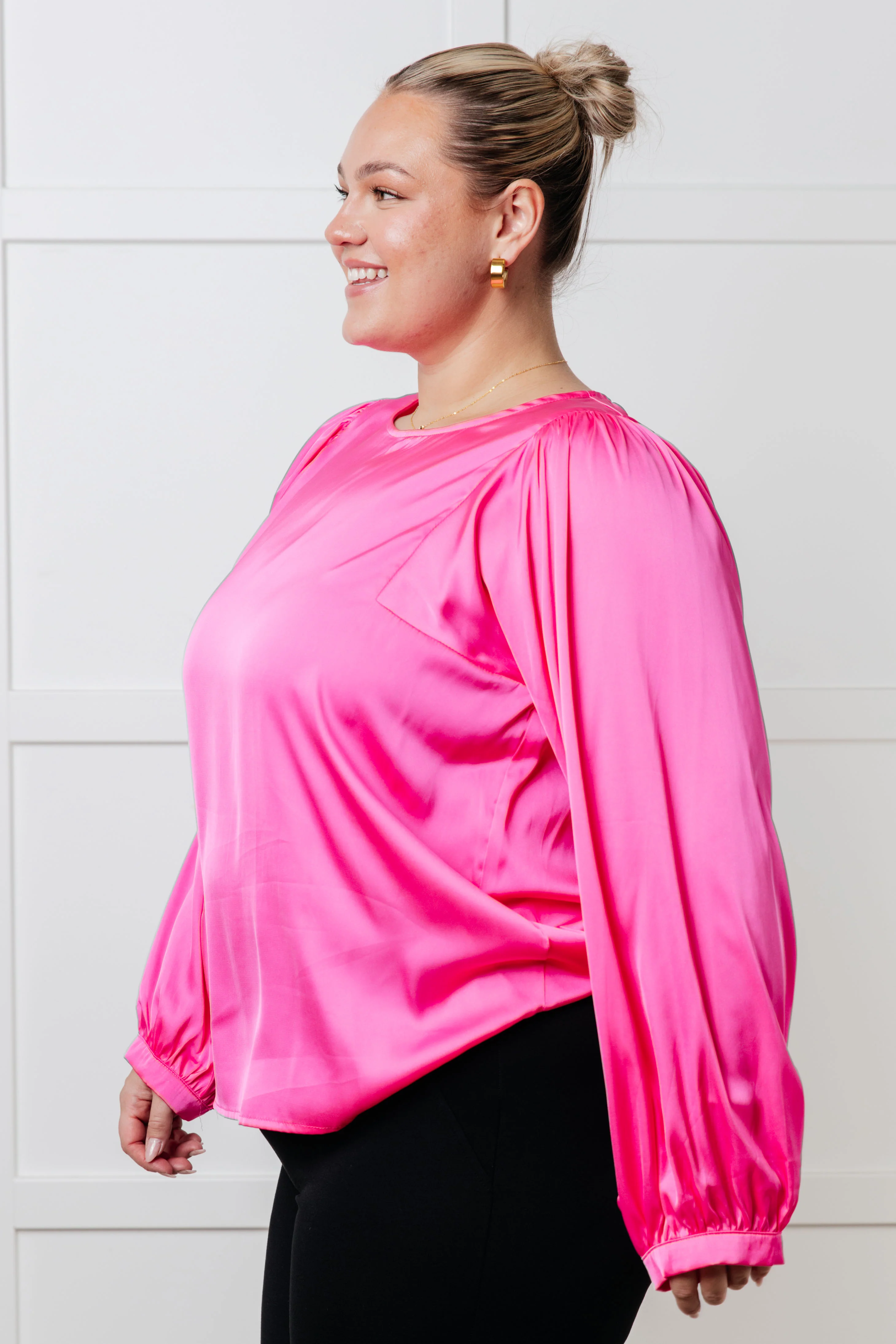 Not Exaggerating Satin Puff Sleeve Blouse - 9/9/2025 NEW - Image 6