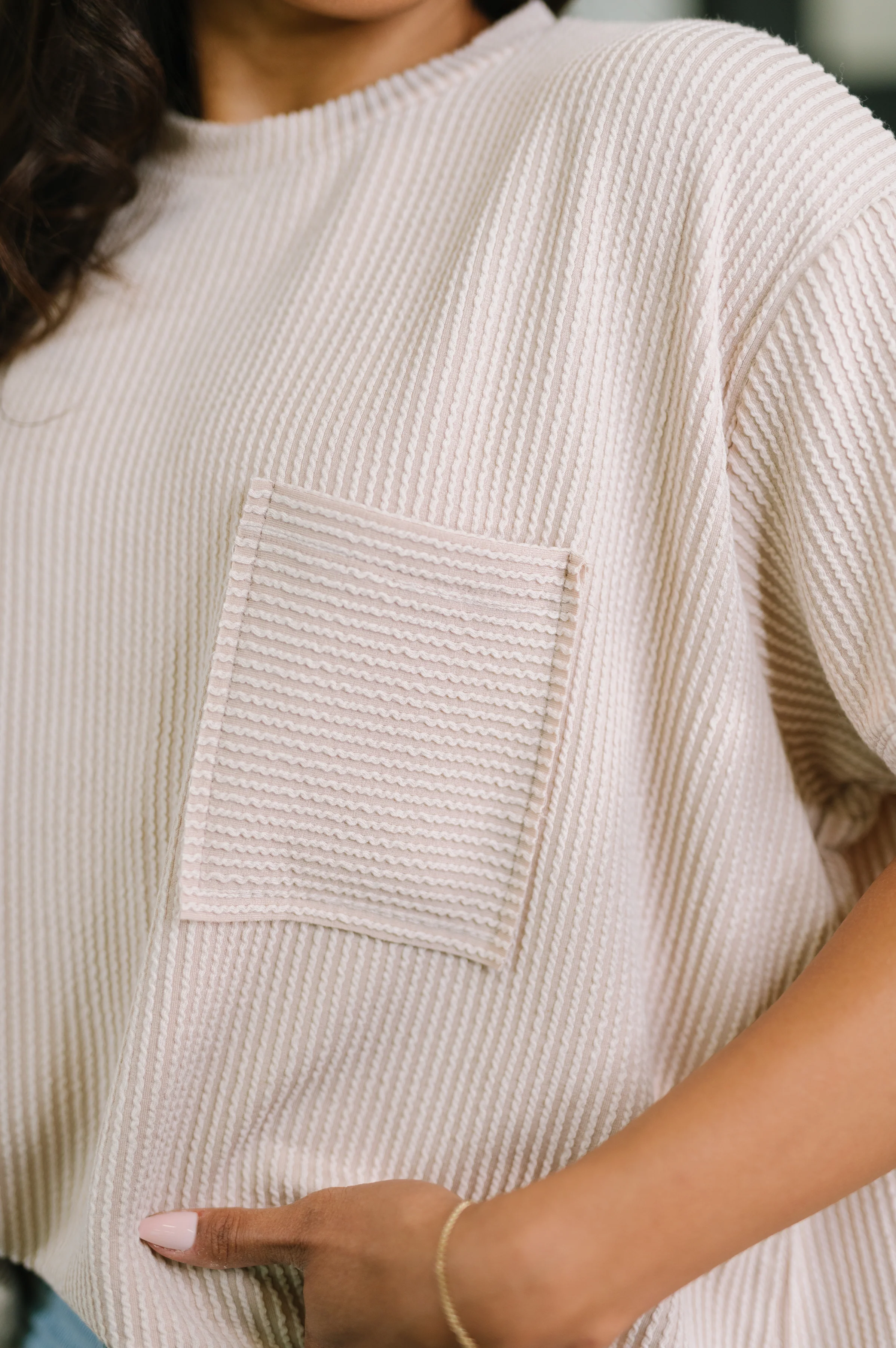 Not That complicated Textured Boxy Tee in Ash Mocha - 5/6/2026 - Image 2
