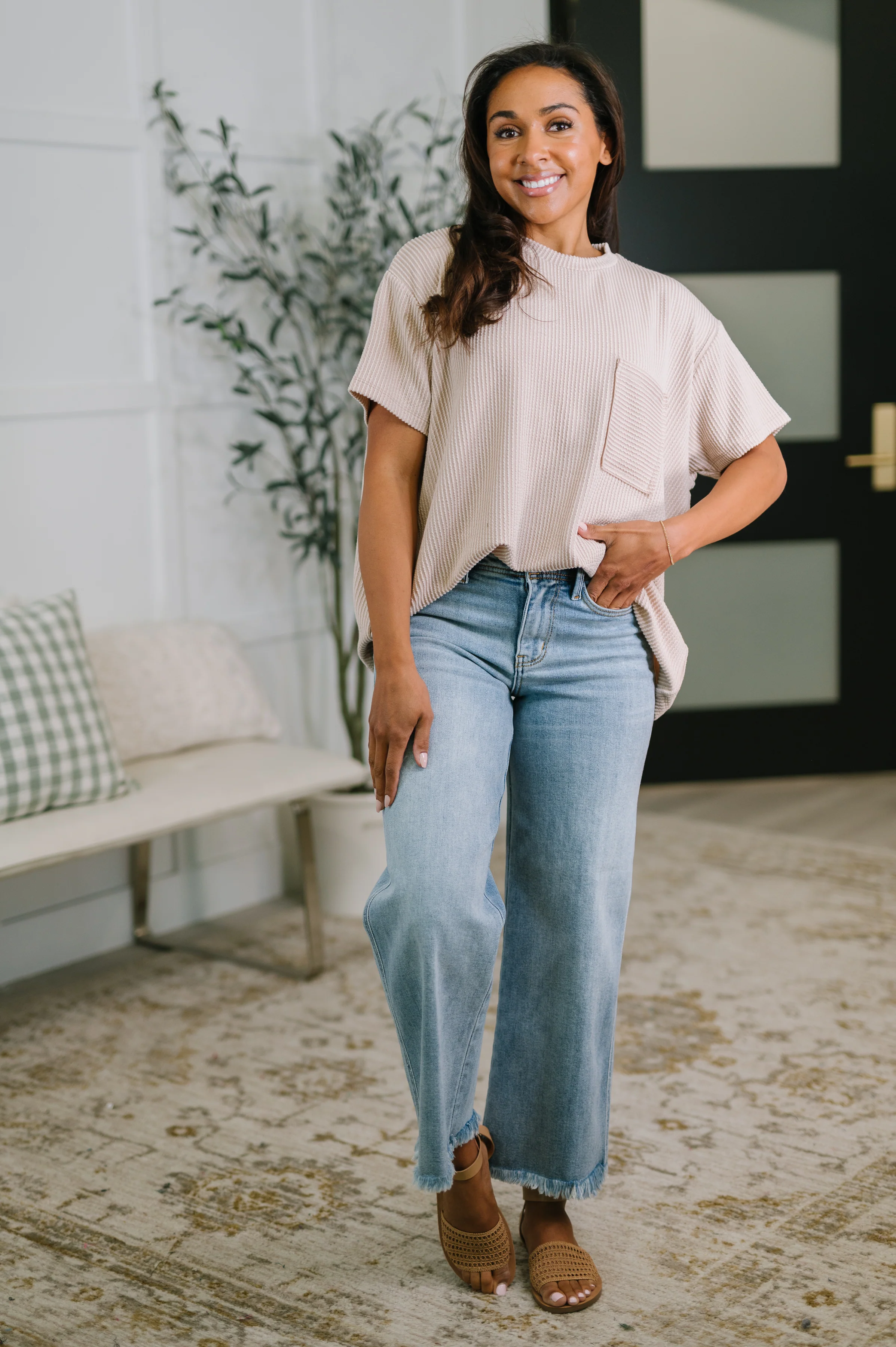 Not That complicated Textured Boxy Tee in Ash Mocha - 5/6/2026 - Image 3