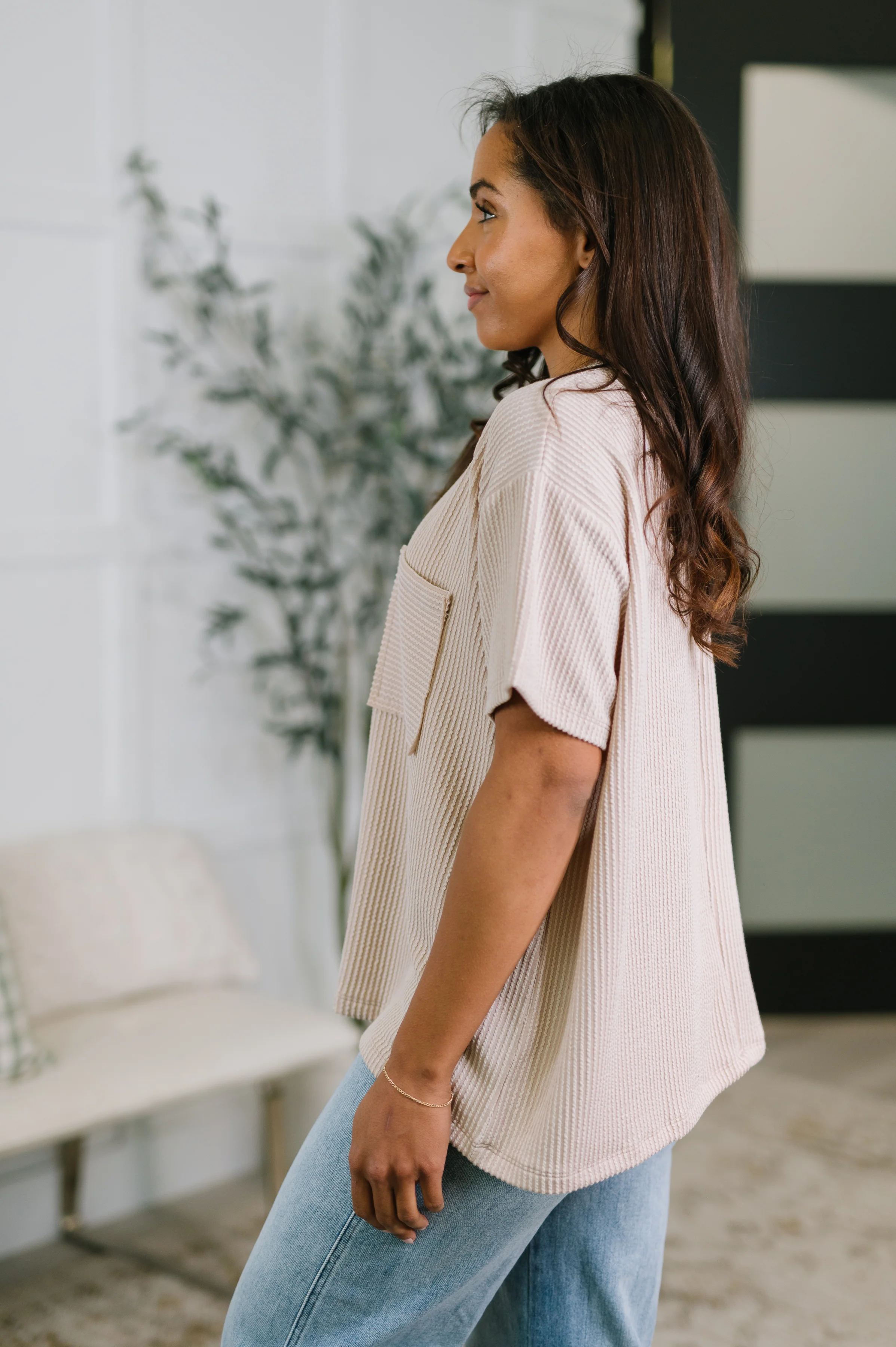 Not That complicated Textured Boxy Tee in Ash Mocha - 5/6/2026 - Image 4