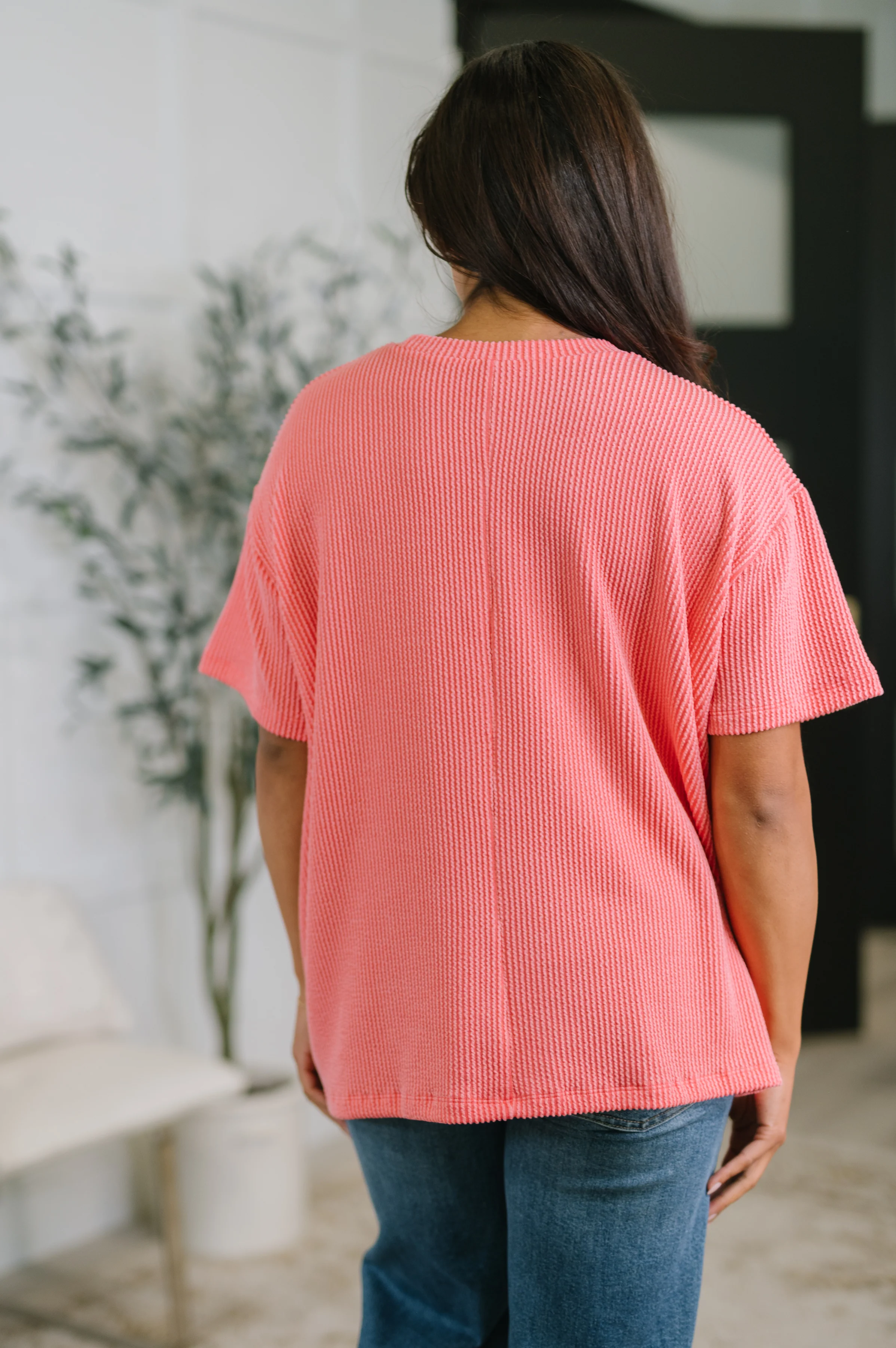 Not That complicated Textured Boxy Tee in Salmon - 5/6/2026 - Image 5