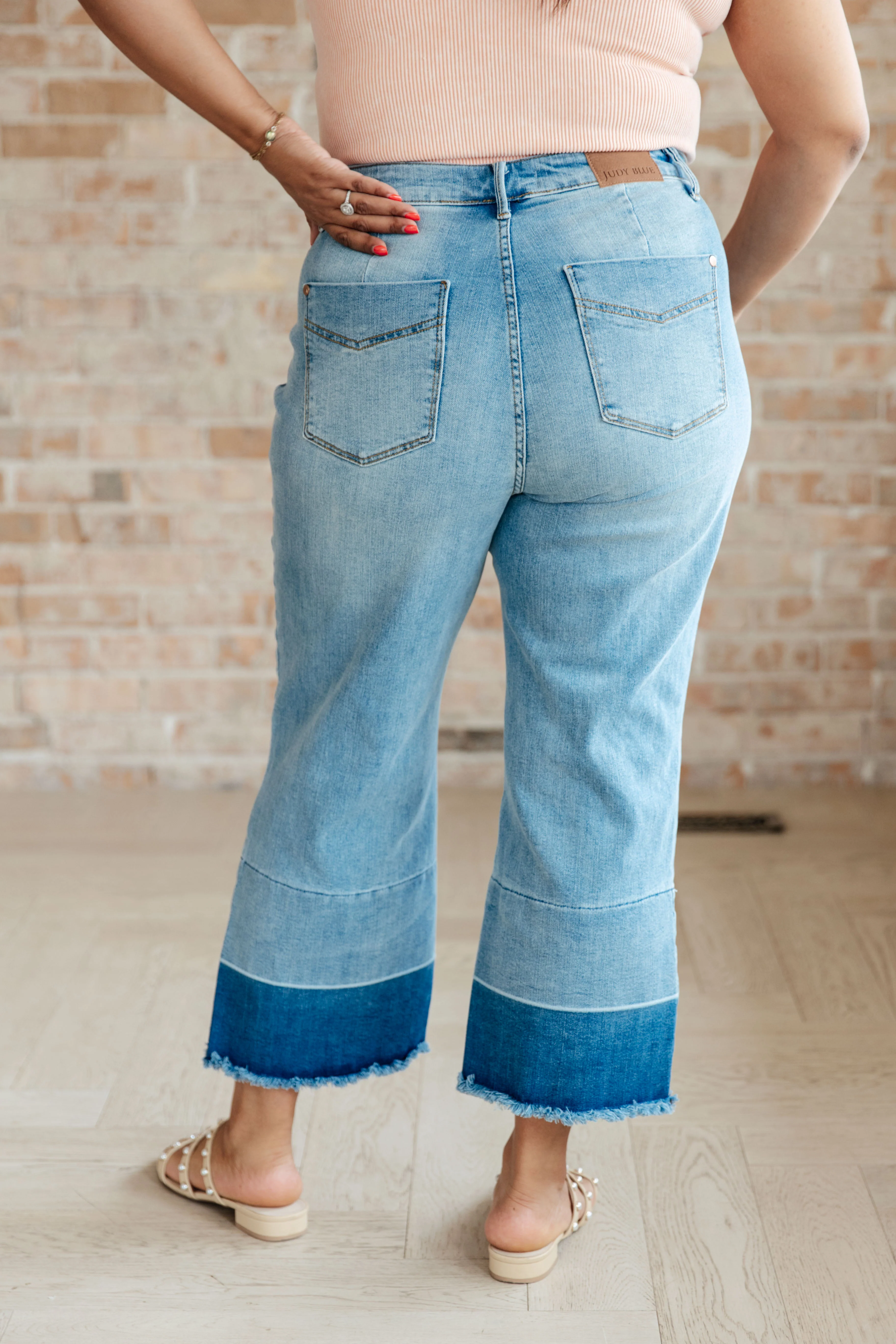 Olivia High Rise Wide Leg Crop Jeans in Medium Wash - 2/7/2024 - Image 8