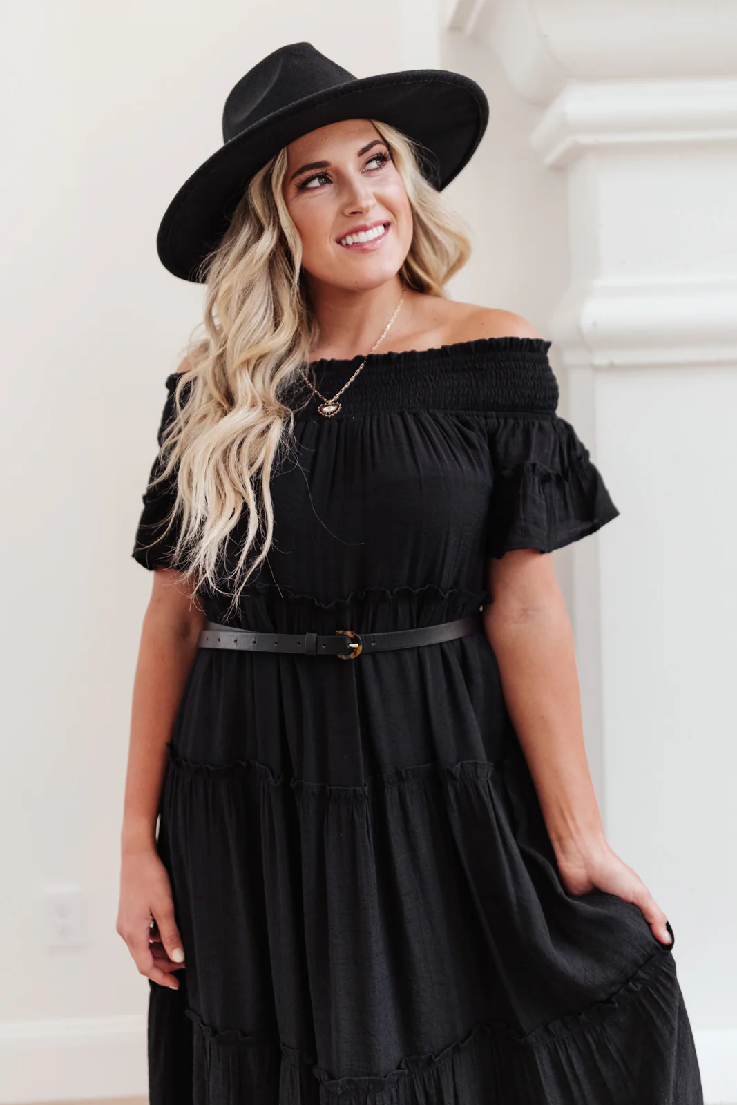 Olivia Tiered Maxi Dress in Black - 8/19/2021 - Image 4