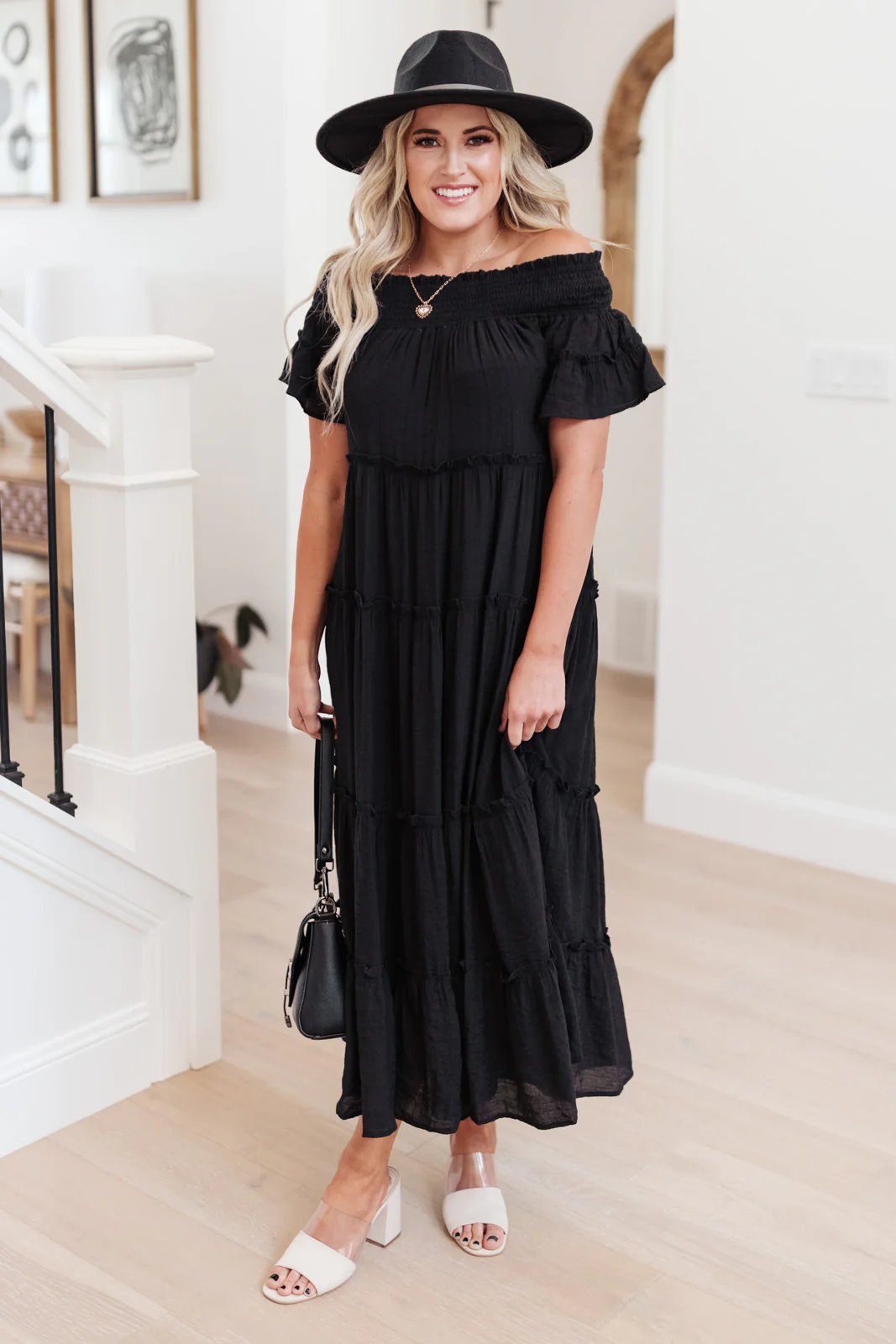 Olivia Tiered Maxi Dress in Black - 8/19/2021 - Image 7