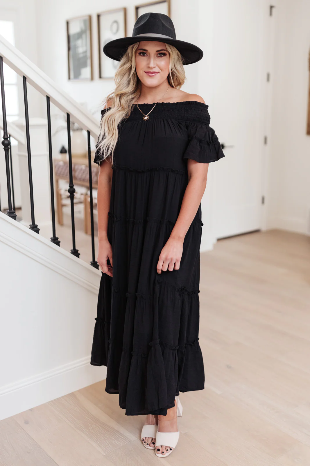 Olivia Tiered Maxi Dress in Black - 8/19/2021 - Image 9