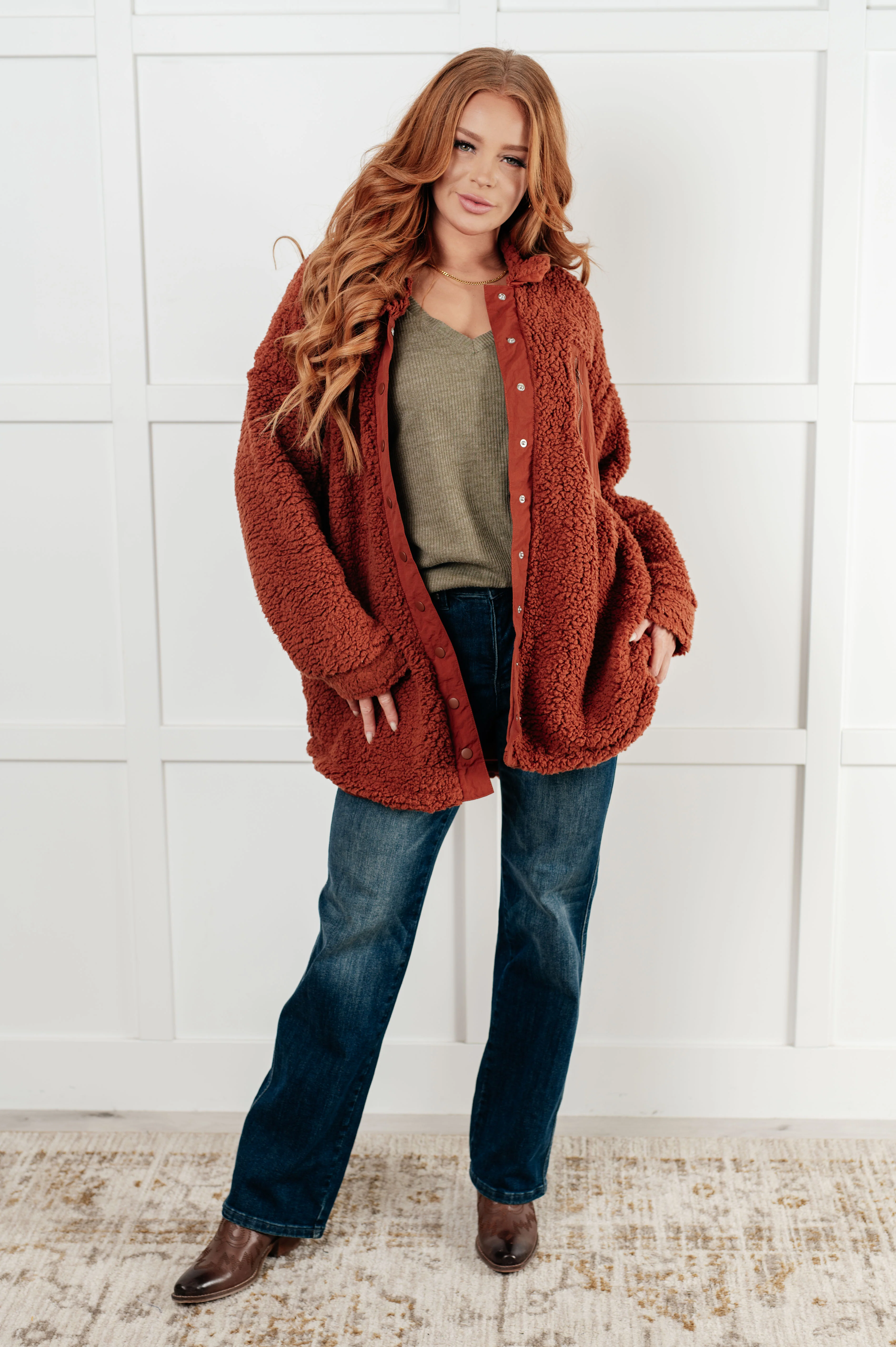 On a Roll Ribbed Knit V Neck Long Sleeve Top - 9/16/2025 NEW - Image 5