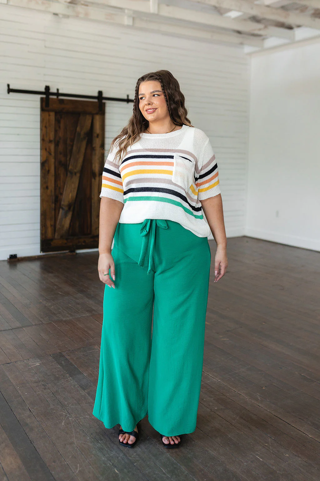On The Other Side Wide Leg Pants in Green - 7/11/2023 - Image 13