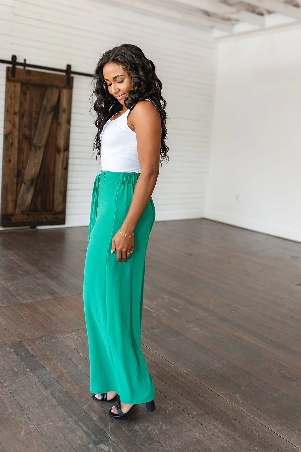 On The Other Side Wide Leg Pants in Green - 7/11/2023 - Image 3