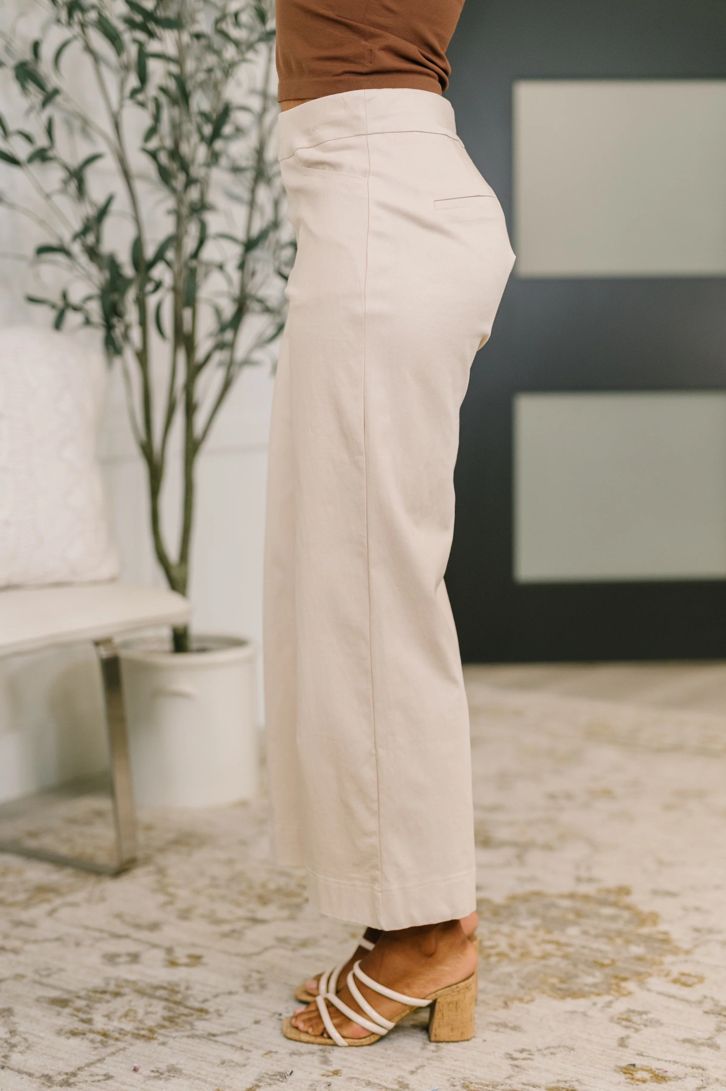 Only Pair High Waisted Wide Leg Bottoms in Linen - 2/27/2026 NEW - Image 3