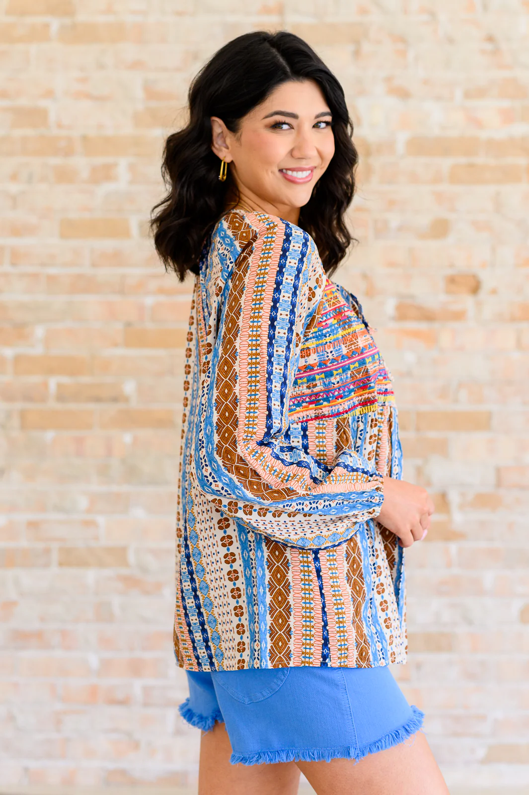 Open Sky Boho Tunic in Navy Mauve - 6/14/2024 - Image 5