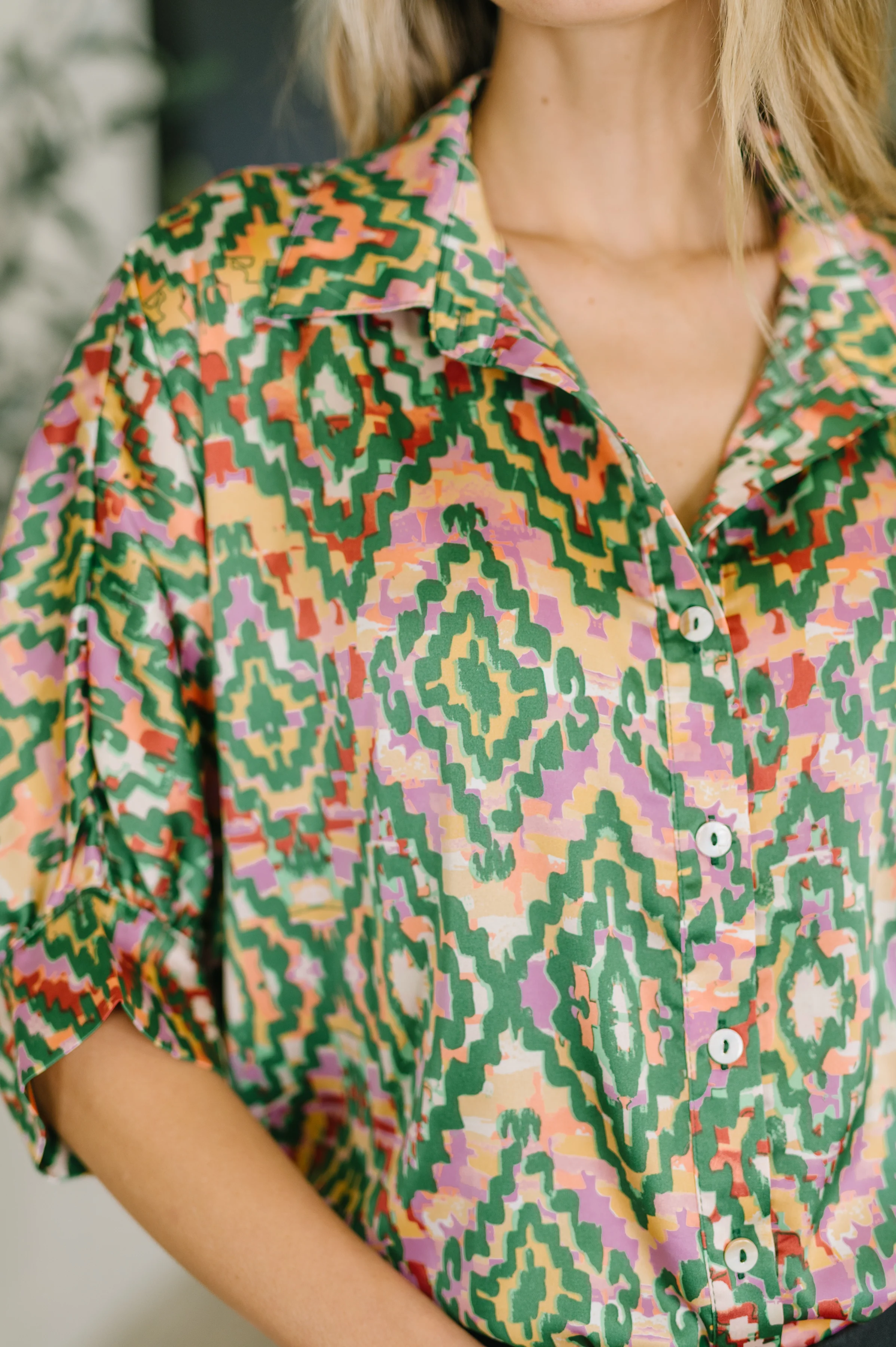 Optical Illusion Button Up Blouse - 2/19/2026 - Image 2