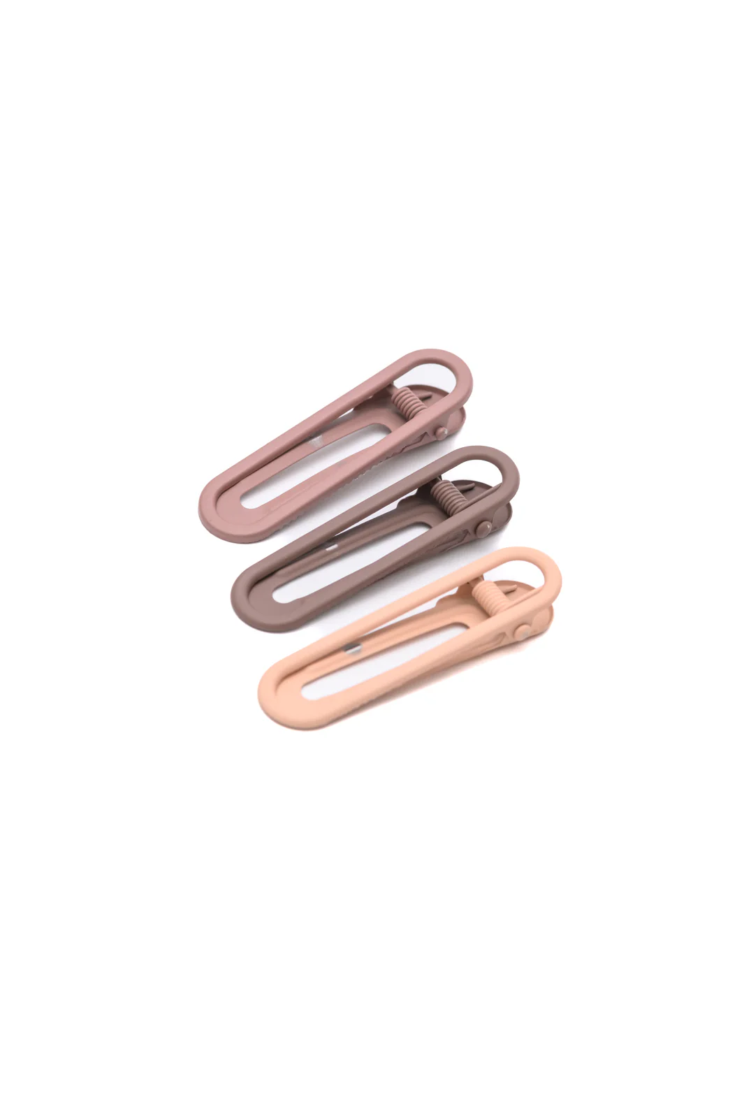 Oval Hair Clips Set of Three In Shades of Brown - 9/18/2023 - Image 4