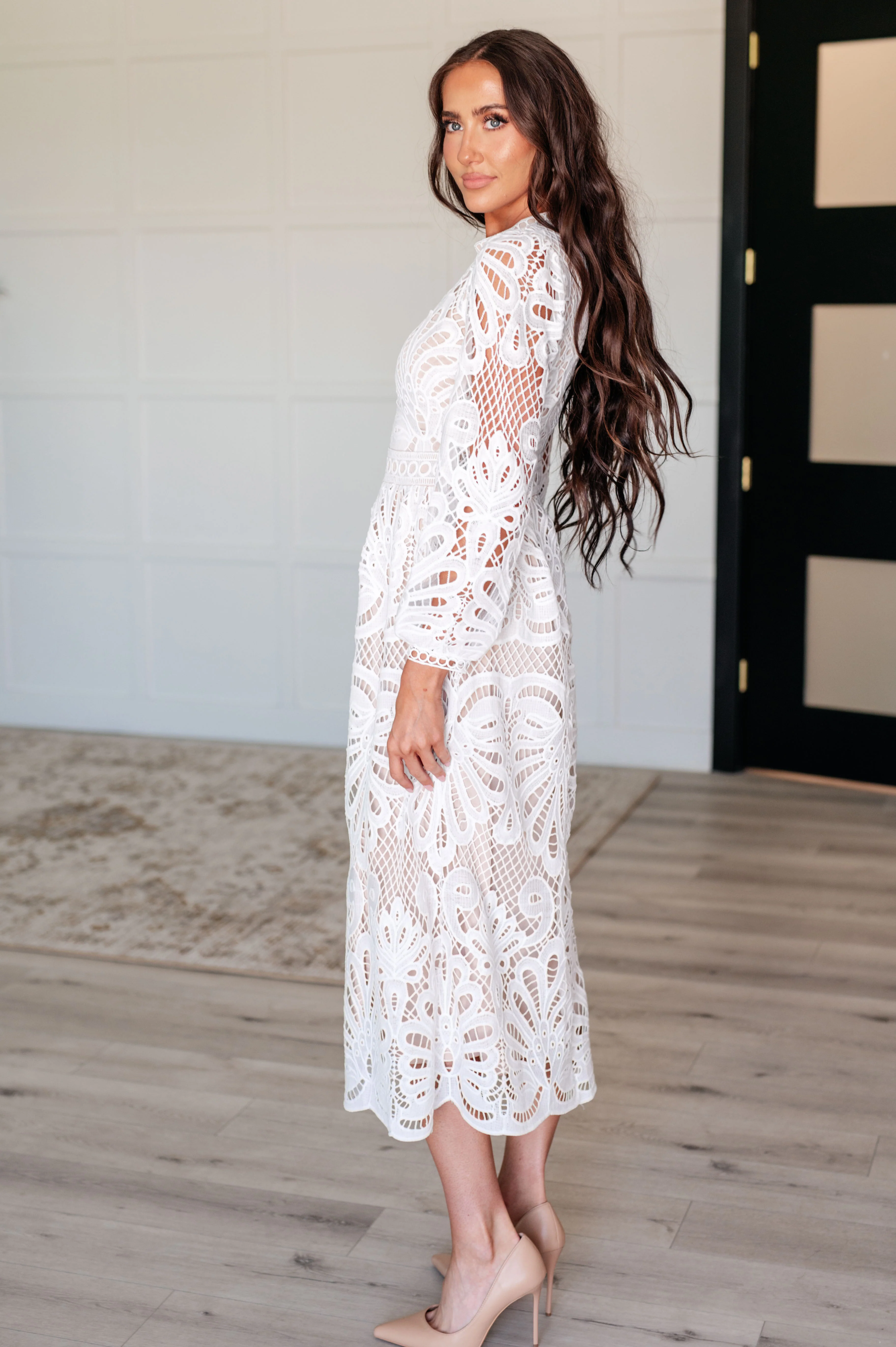 Overarching Calmness Mock Neck Lace Dress - 7/23/2024 - Image 3