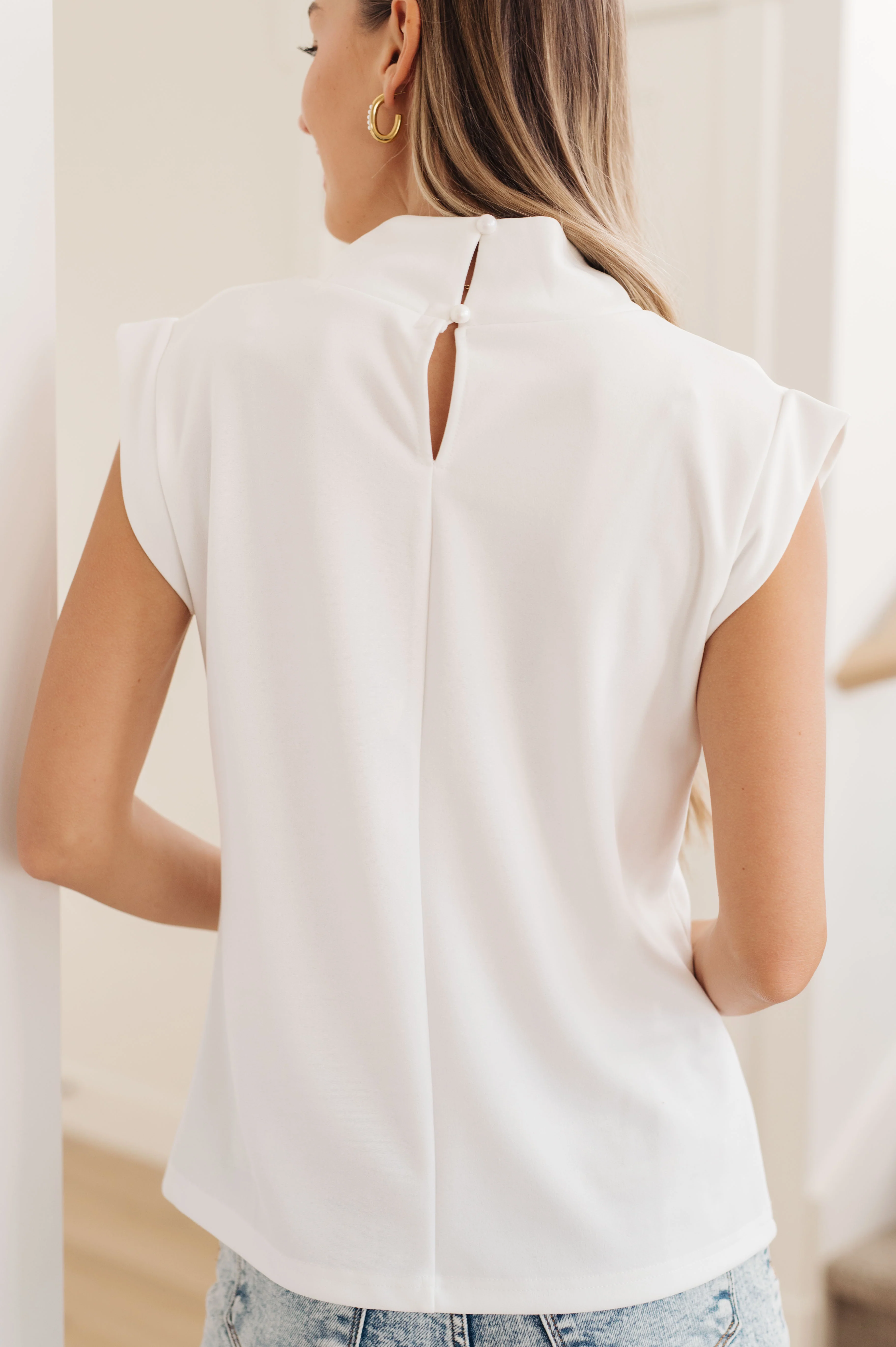 Overqualified Mock Neck Cap Sleeve Top - 11/21/2023 - Image 7