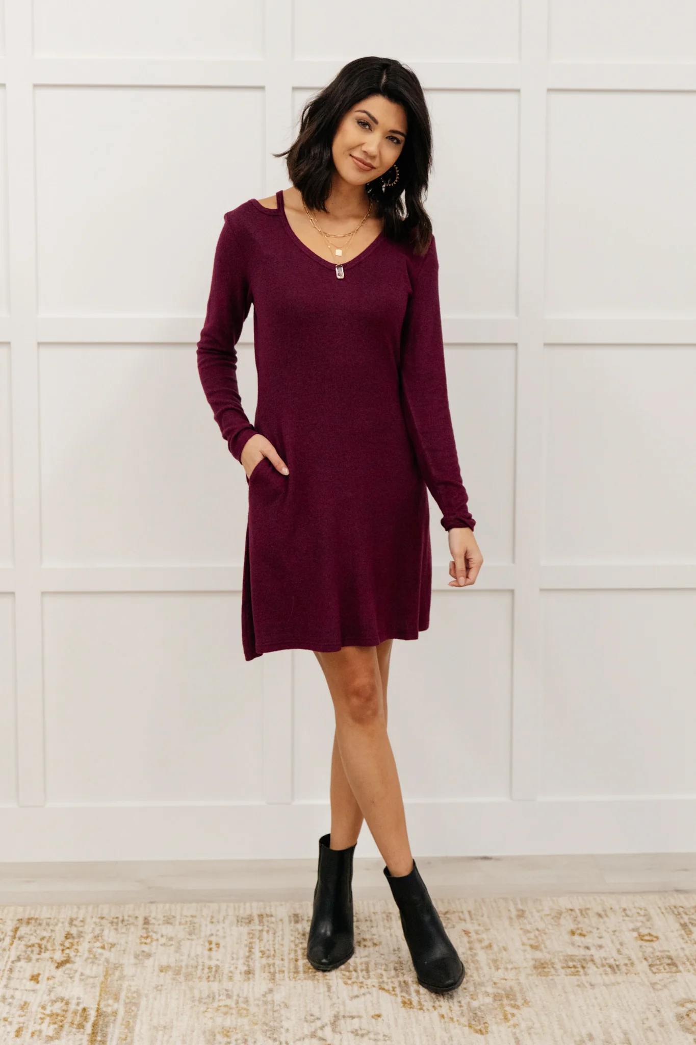 Paloma Tunic In Burgundy - 11/2/2021
