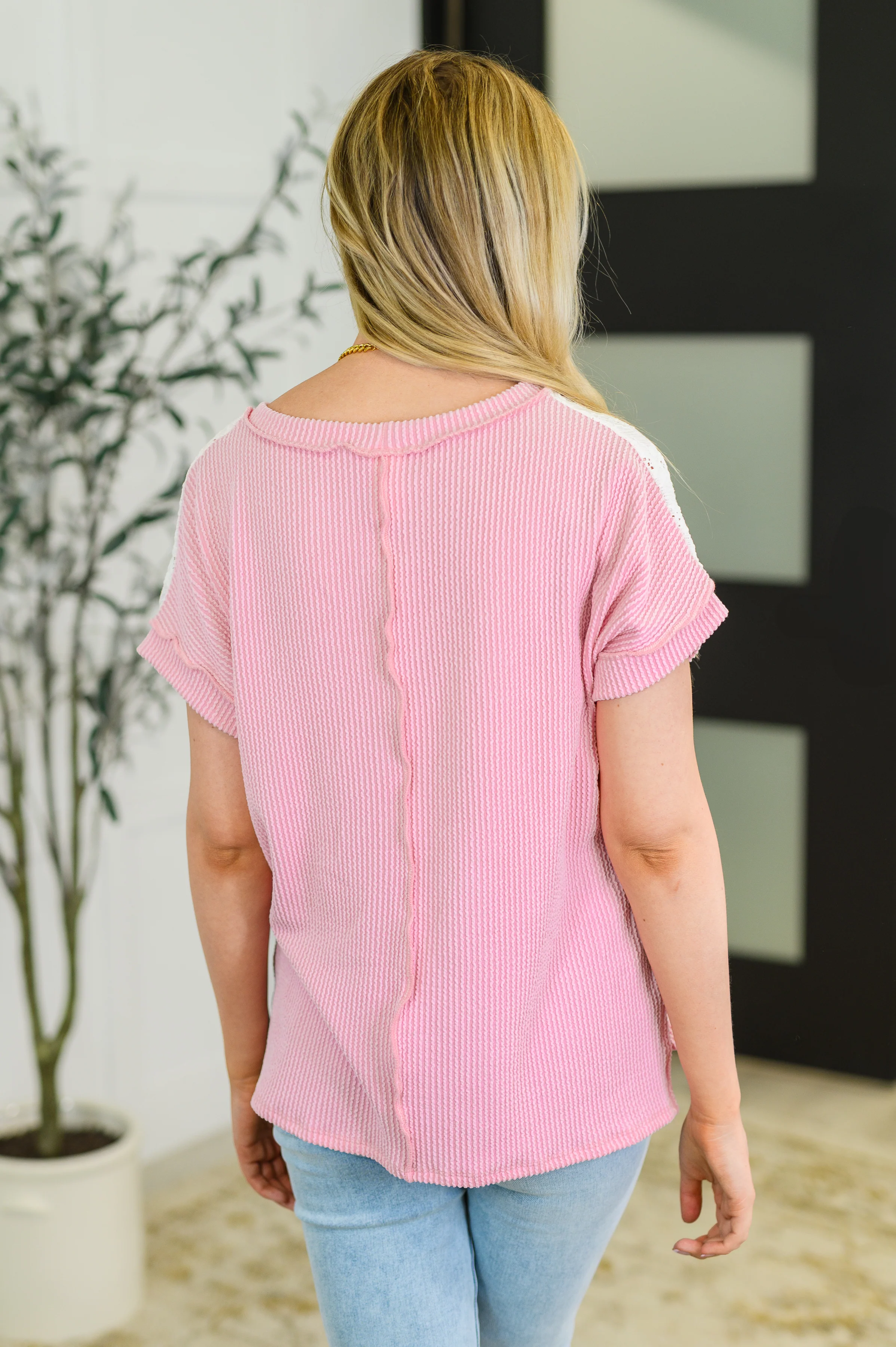 Parlour Picnic Color Block Knit Top in Pink - 5/27/2025 - Image 5