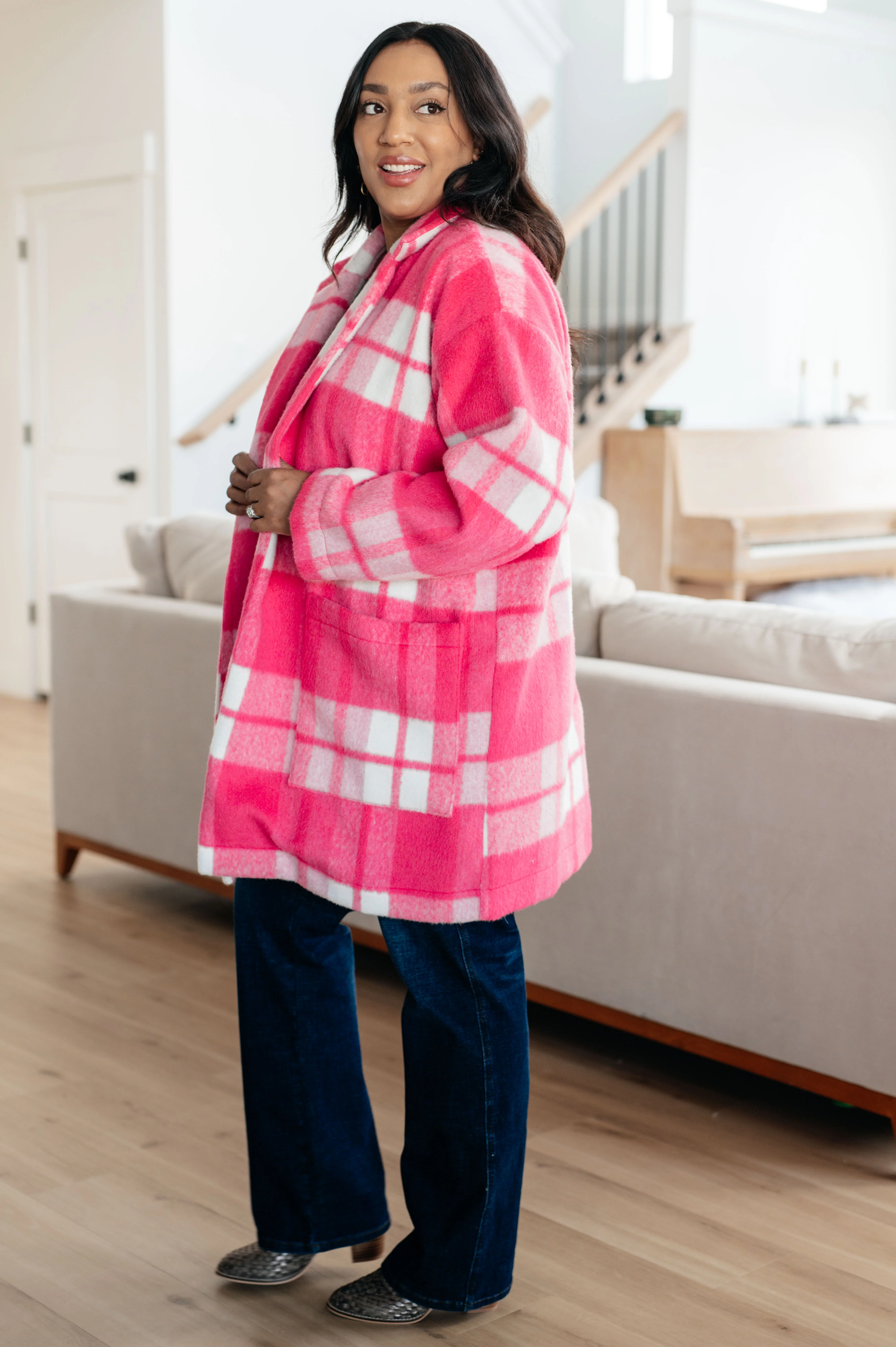 Passion in Plaid Coat in Pink - 10/11/2024 - Image 6